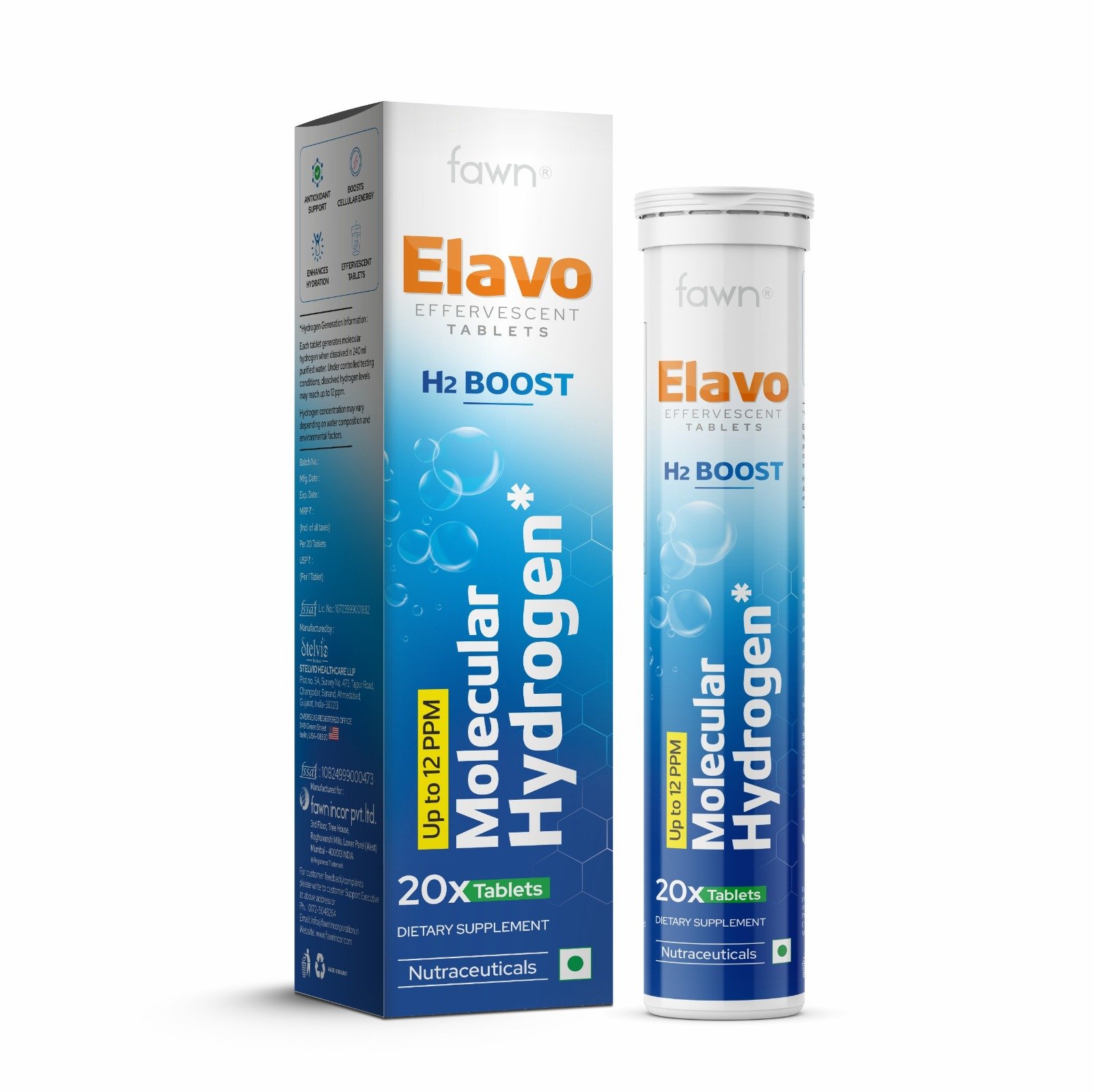 Molecular Hydrogen Effervescent Tablets - ELAVO Effervescent Tablet image 2