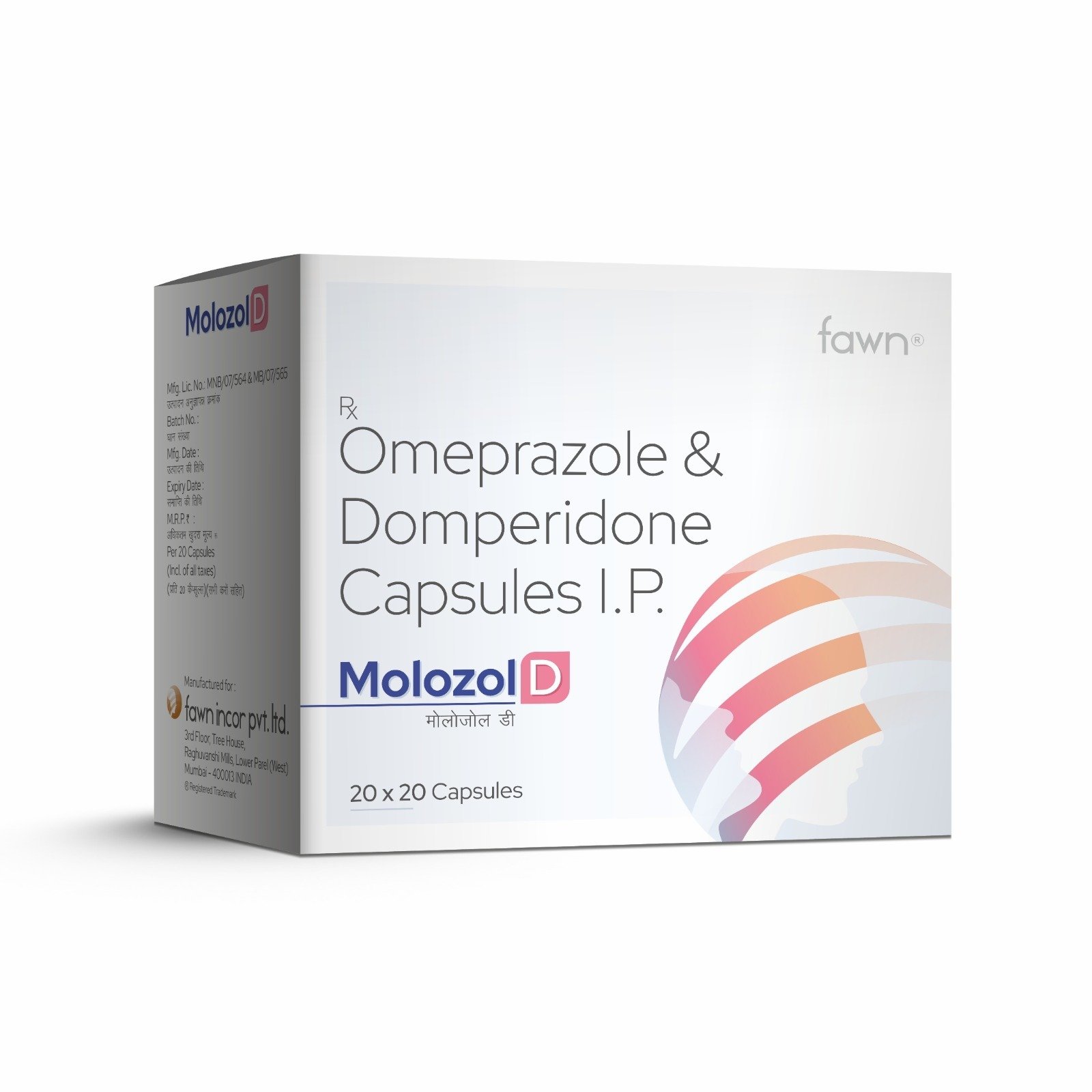 Omeprazole & Domperidone Capsules IP - MOLOZOL D