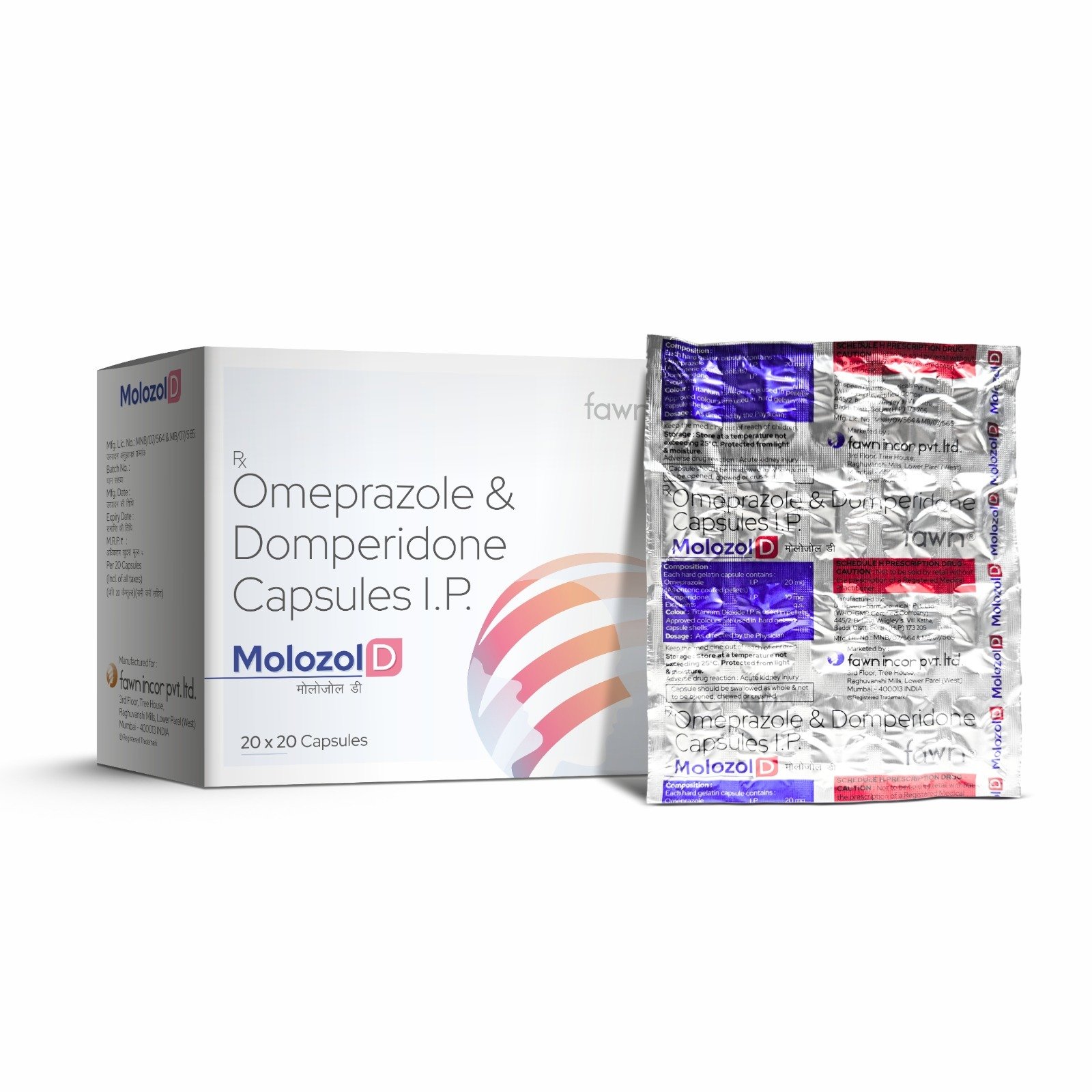 Omeprazole & Domperidone Capsules IP - MOLOZOL D image 2