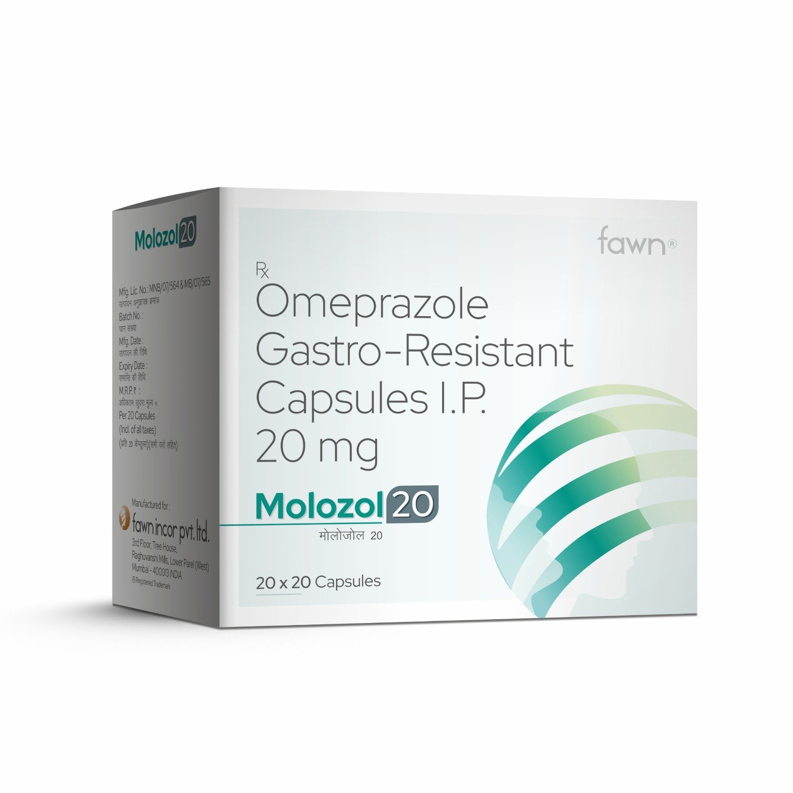 Omeprazole Gastro-Resistant Capsules IP 20 Mg - MOLOZOL 20