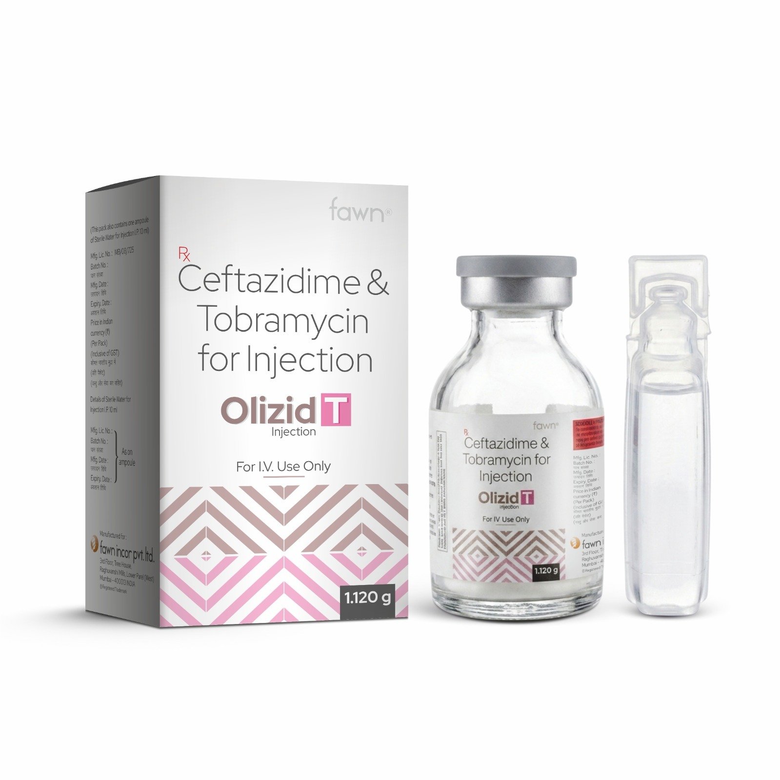 Ceftazidime & Tobramycin for Injection - OLIZID T Injection image 2