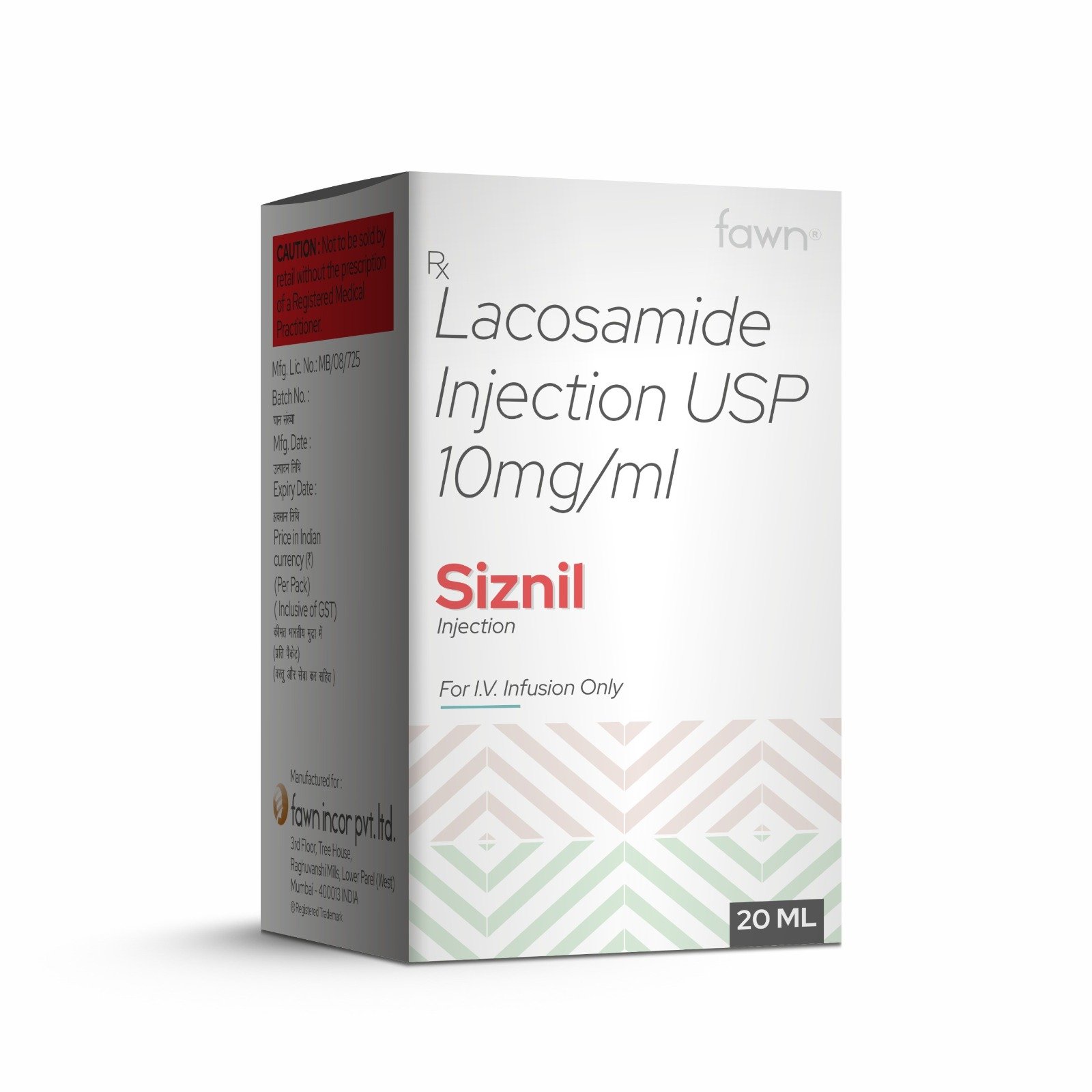 Lacosamide Injection USP 10 Mg - SIZNIL Injection