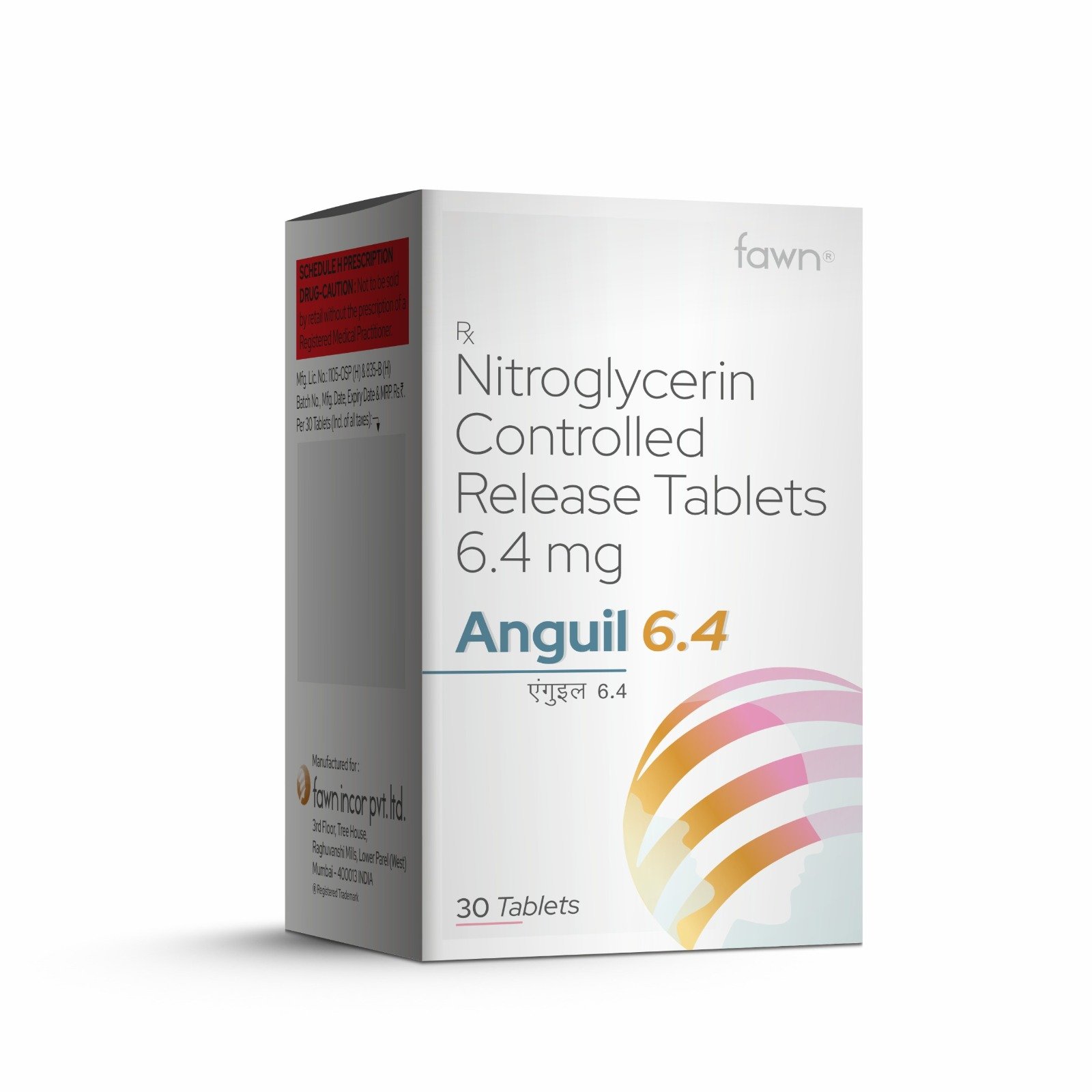 Nitroglycerin Controlled Release 6.4 Mg - ANGUIL 6.4 Tablets