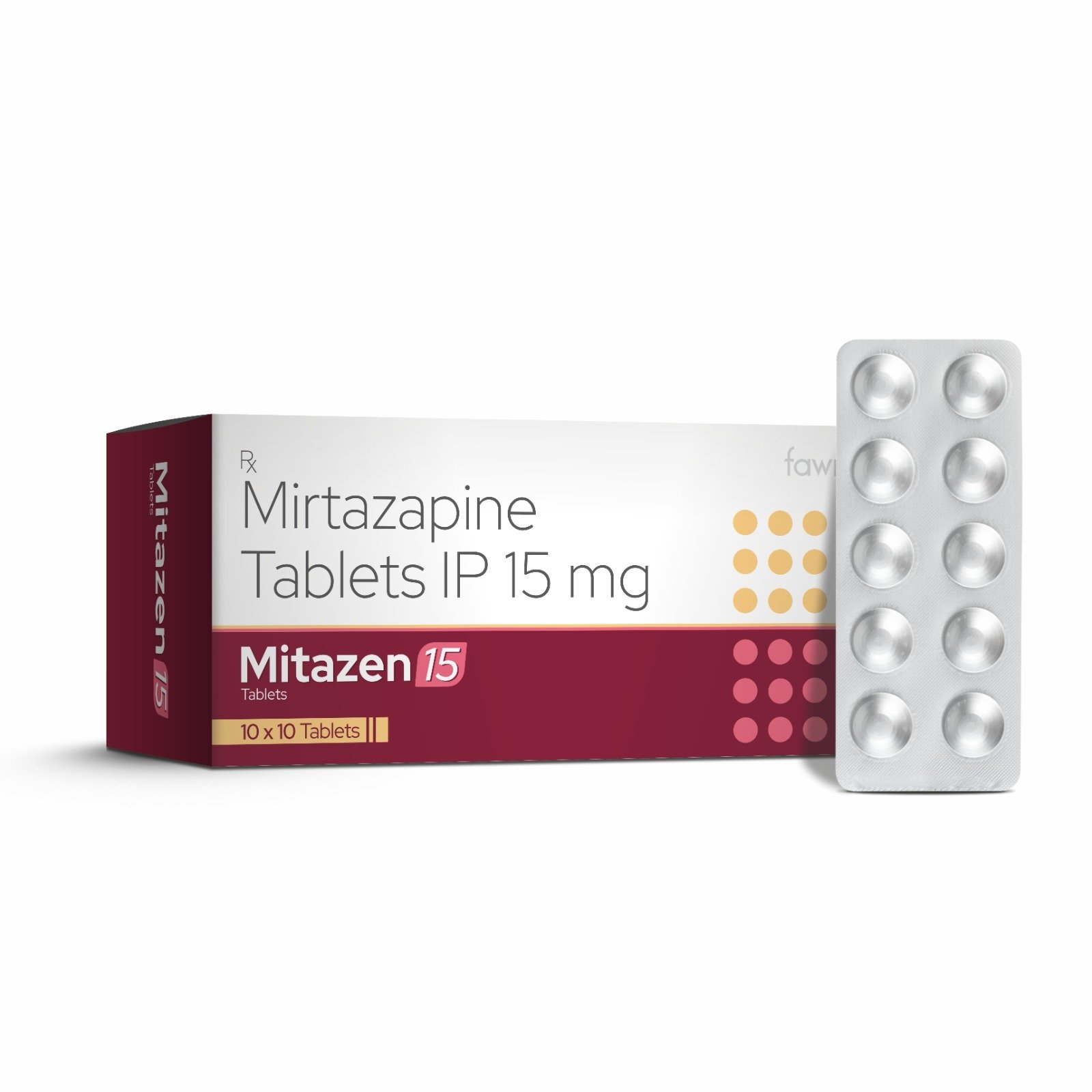 Mirtazapine Tablets IP 15 Mg - MITAZEN 15 Tablets image 2