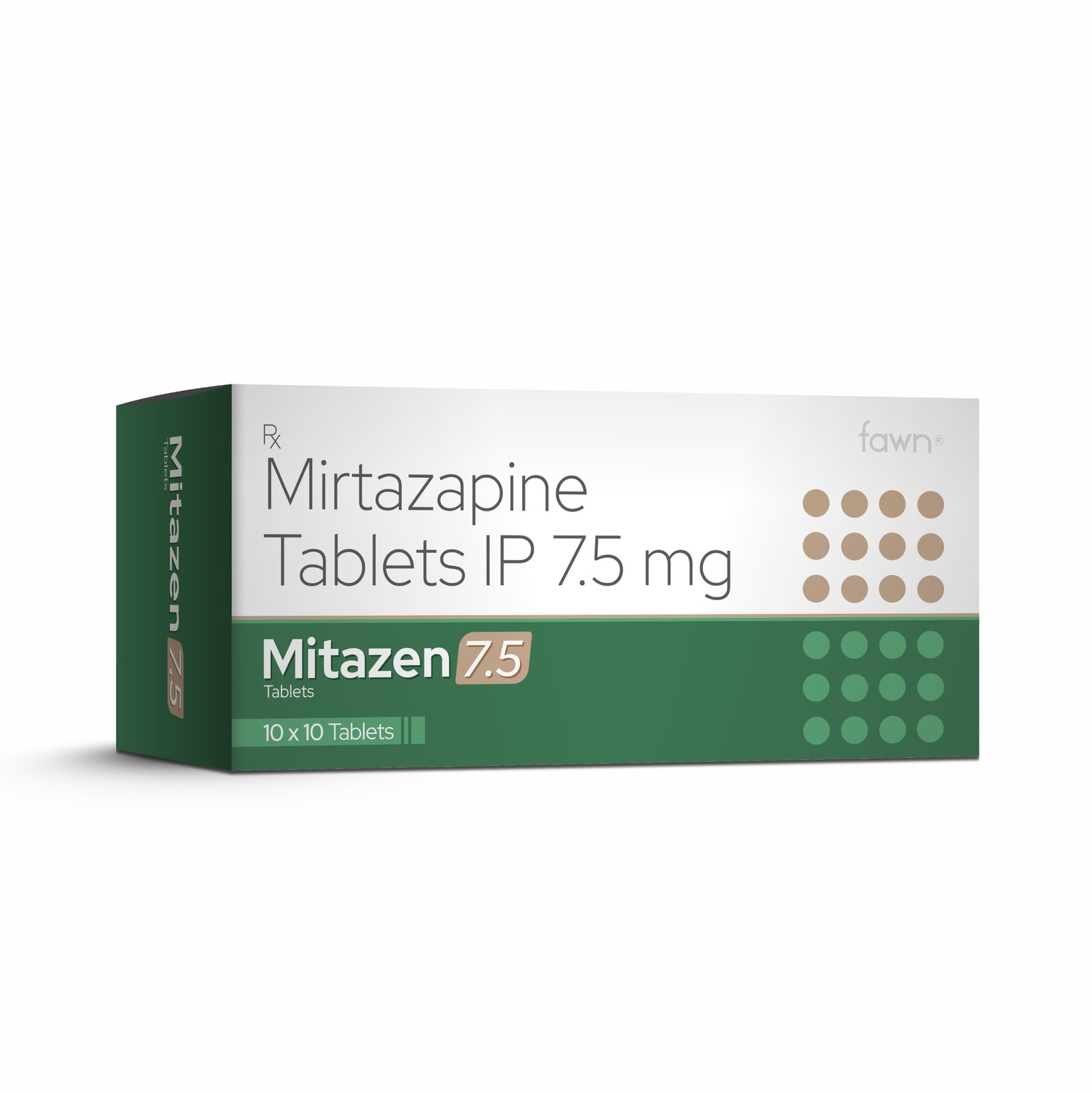 Mirtazapine Tablets IP 7.5 Mg - MITAZEN 7.5 Tablets