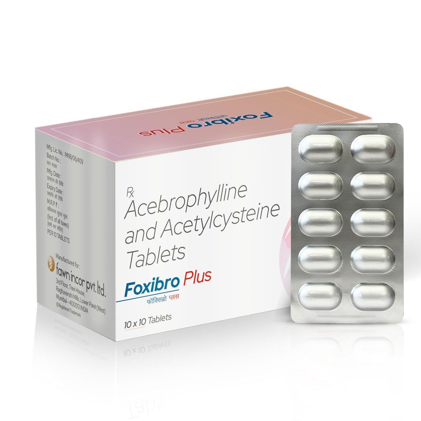 Acebrophylline & Acetylcysteine Tablets - FOXIBRO PLUS Tablet image 2