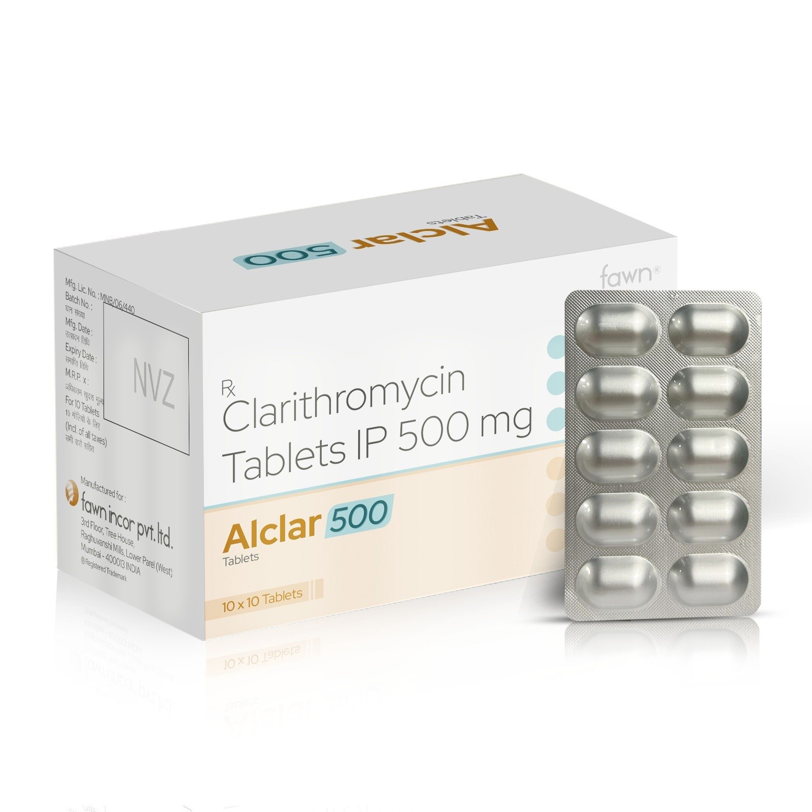Clarithromycin Tablets IP 500 Mg - ALCLAR 500 Tablets image 2