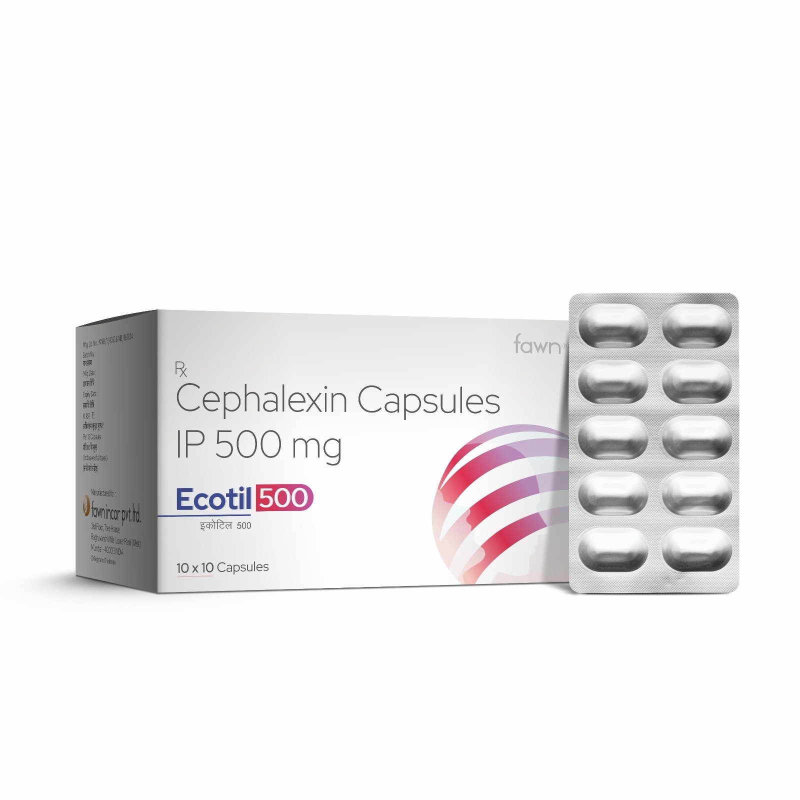 Cephalexin Capsules IP 500 Mg - ECOTIL 500 Capsules image 2