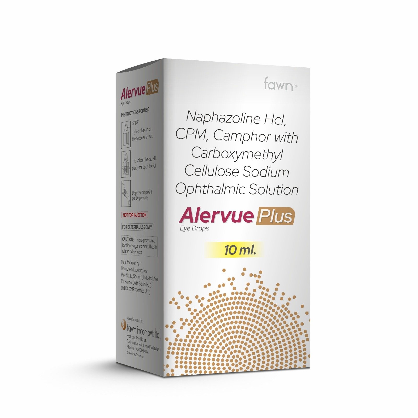 Naphazoline Hydrochloride Chlorpheniramine Maleate Camphor with Carboxymethylcellulose Sodium Ophthalmic Solution - ALERVUE PLUS Eye Drop