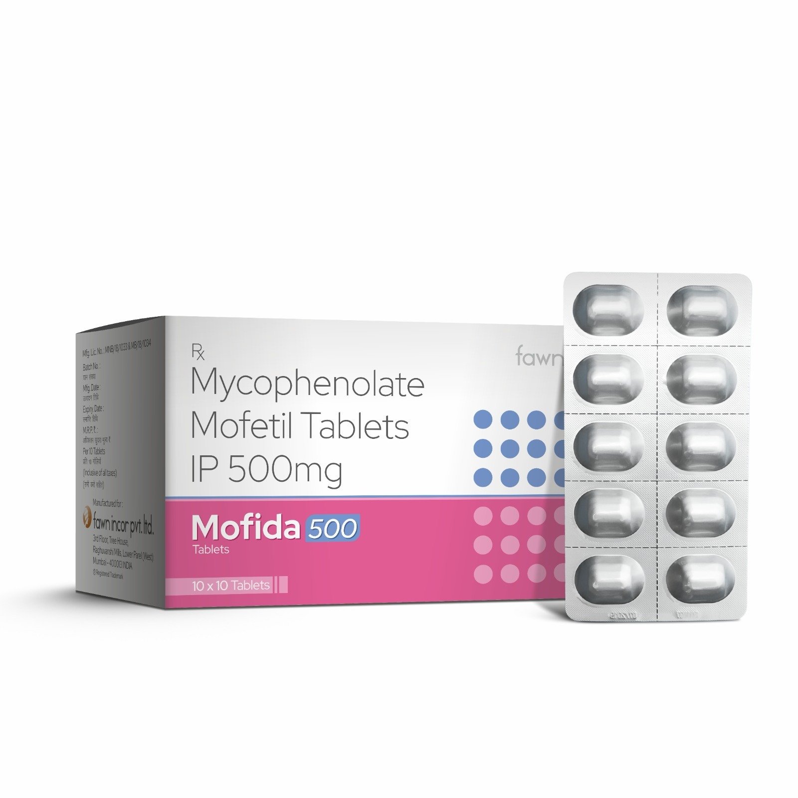 Mycophenolate Mofetil Tablets IP 500 Mg - MOFIDA 500 Tablets
