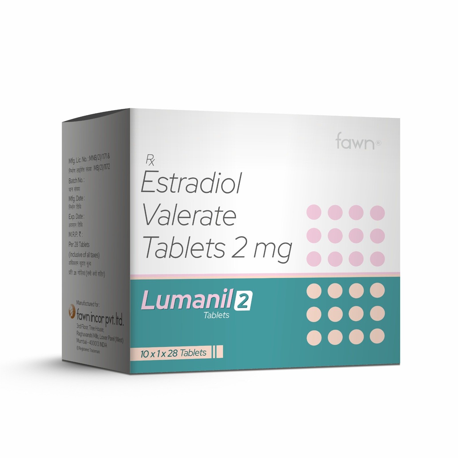 Estradiol Valerate Tablets 2 Mg - LUMANIL 2 Tablets