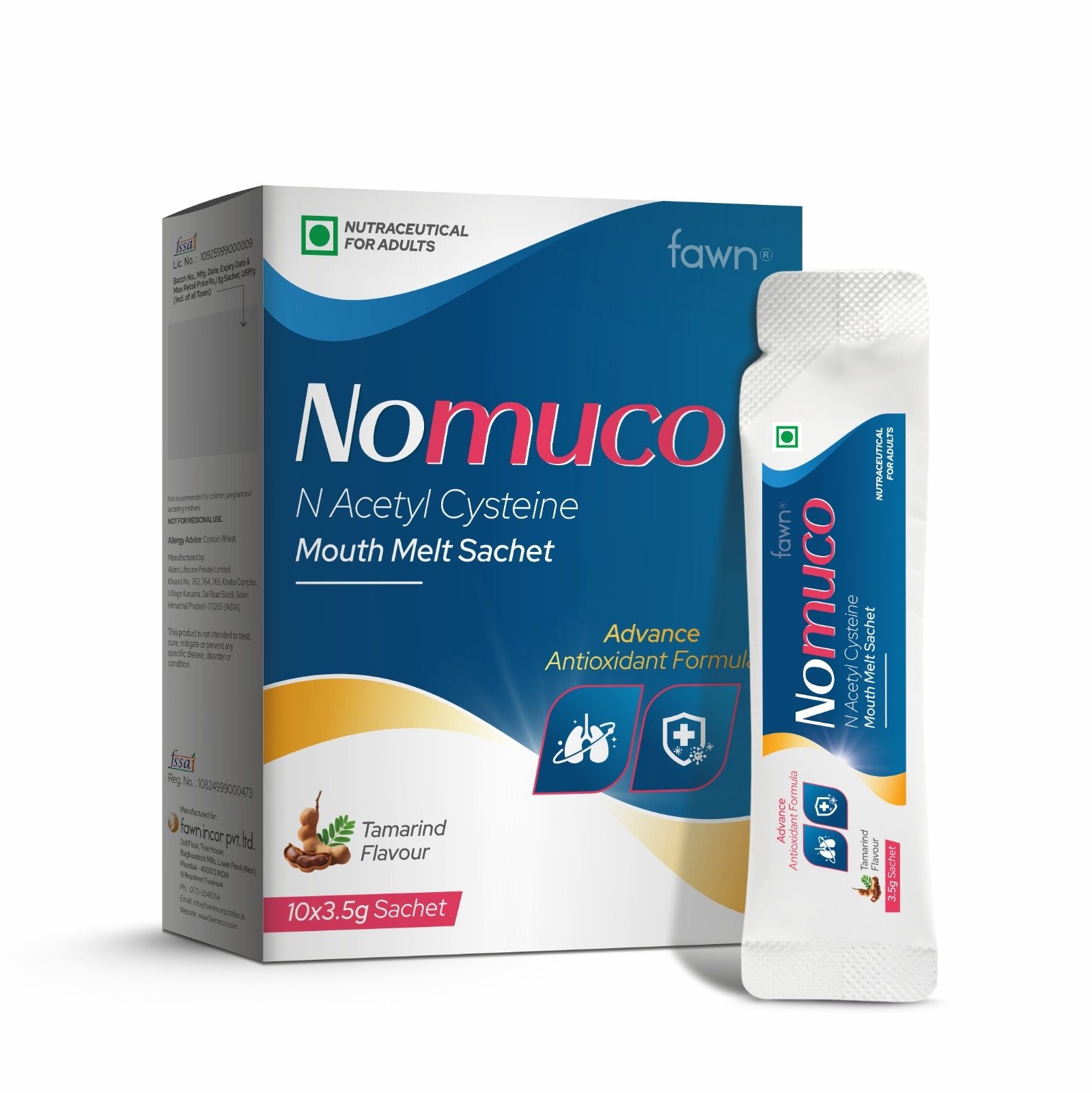 N-Acetyl Cysteine Mouth Melt Sachet - NOMUCO Sachet image 2