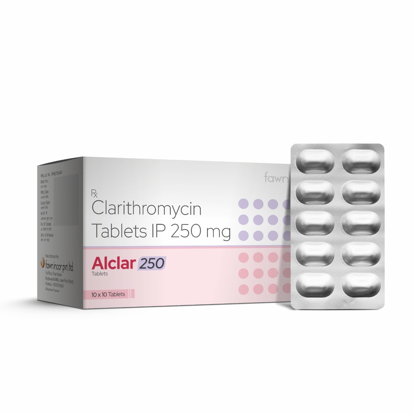 Clarithromycin Tablets IP - ALCLAR 250 Tablets image 2