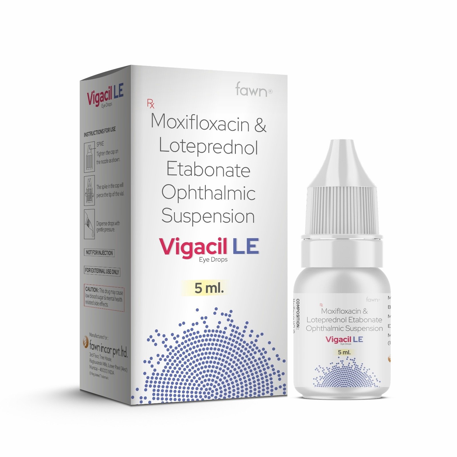 VIGACIL LE Eye Drop - Moxifloxacin & Loteprednol Etabonate Ophthalmic Suspension image 2