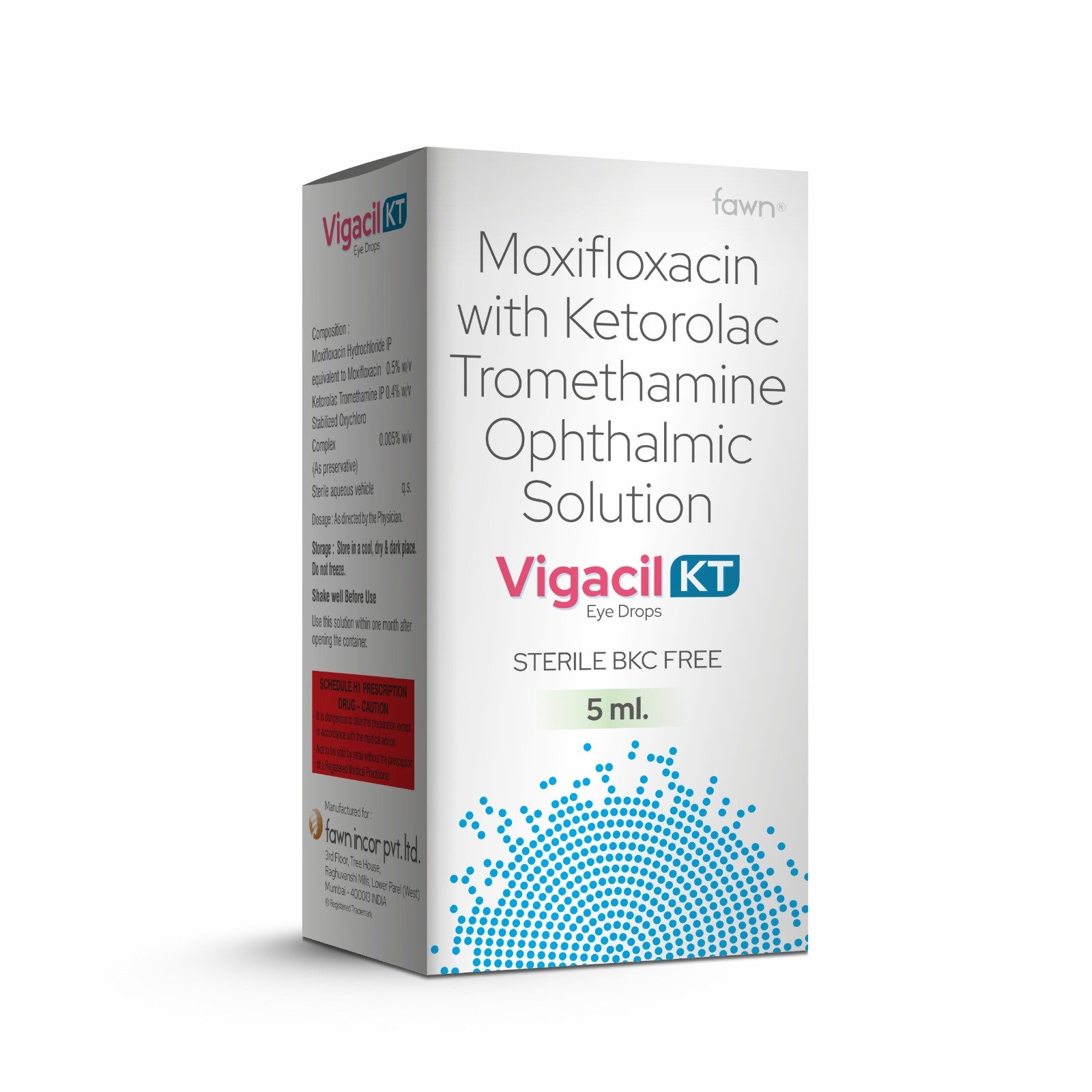 VIGACIL KT Eye Drop - Moxifloxacin with Ketorolac Tromethamine Ophthalmic Solution