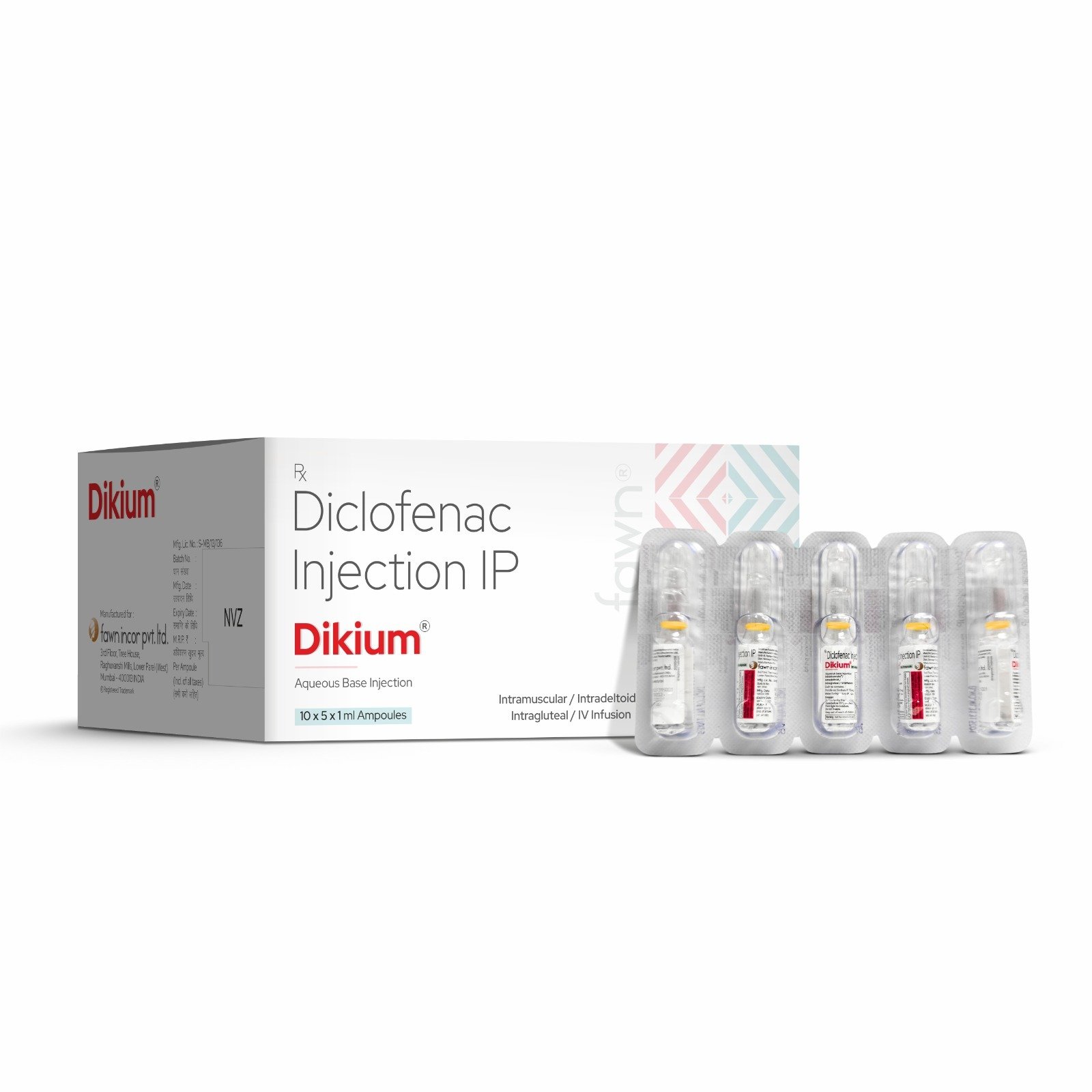 Diclofenac Injection IP 75 Mg - DIKIUM Injection