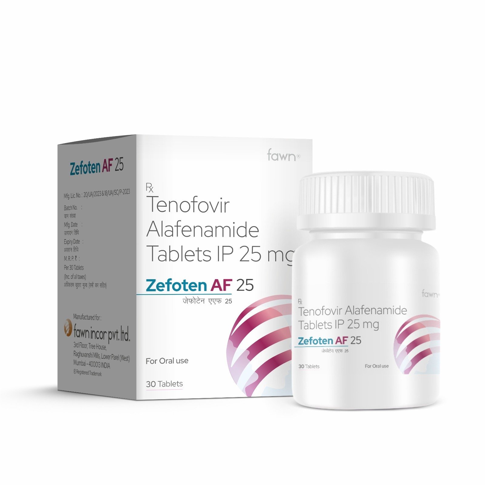 Tenofovir Alafenamide Tablets IP 25 MG - ZEFOTEN AF 25 Tablets