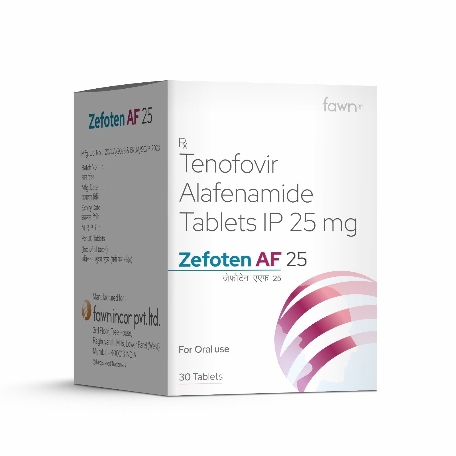 Tenofovir Alafenamide Tablets IP 25 MG - ZEFOTEN AF 25 Tablets