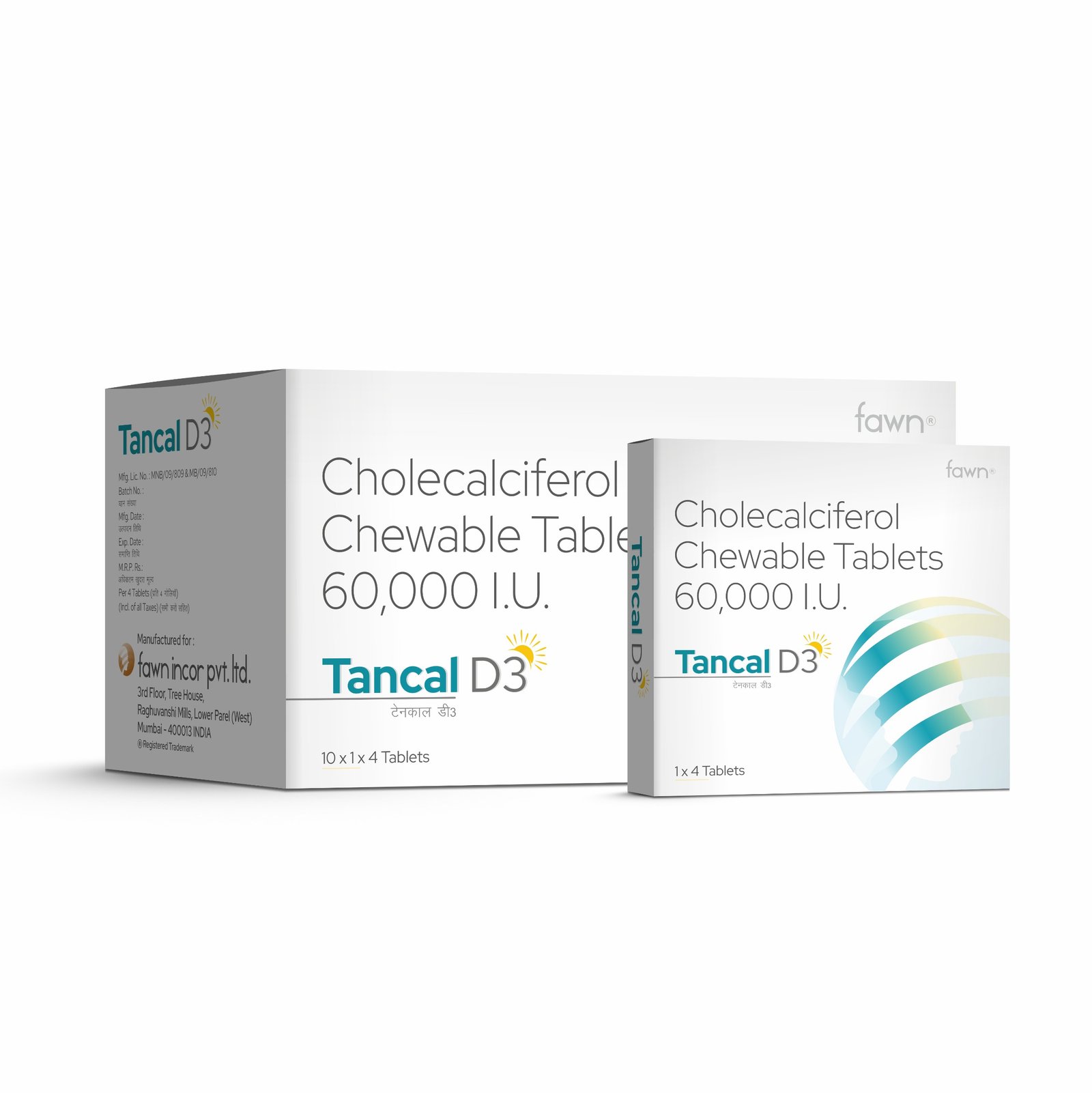 Cholecalciferol Chewable Tablets 60,000 I.U. - TANCAL D3 Tablets image 2