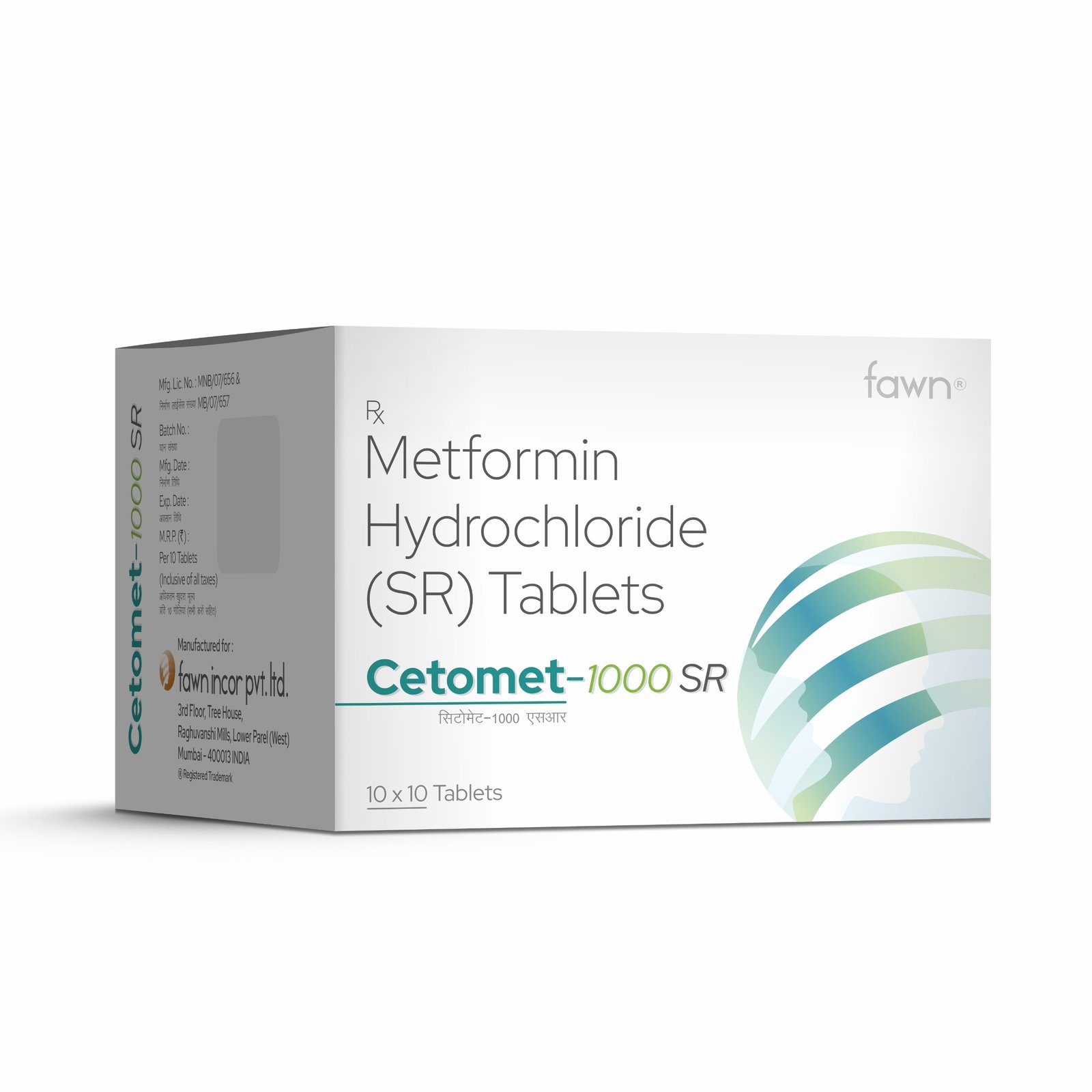 Metformin Hydrochloride 1000 Mg Sustained Release Tablets - CETOMET 1000 SR Tablets
