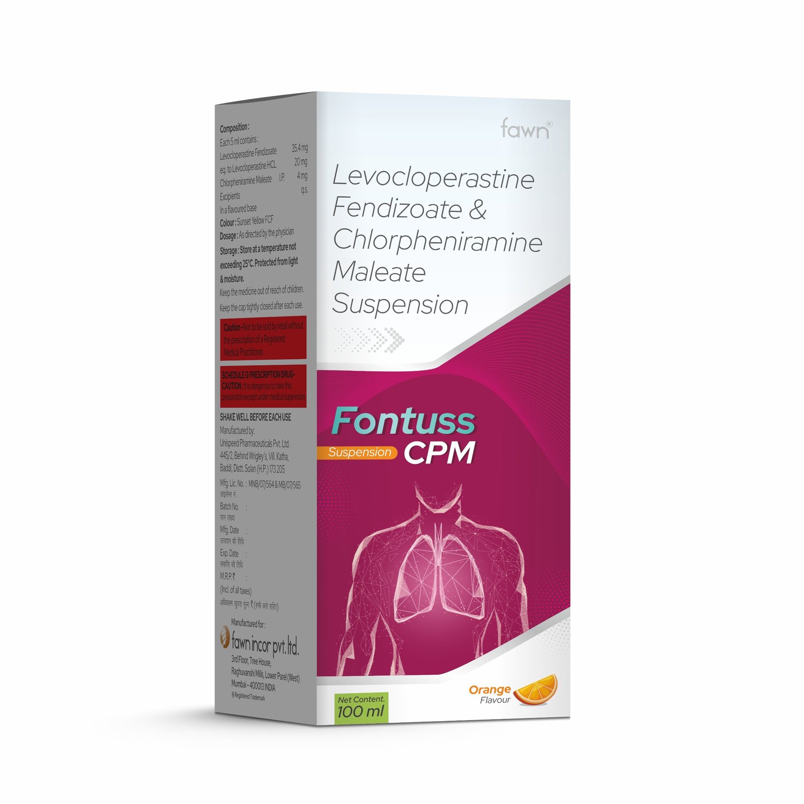 Levocloperastine Fendizoate & Chlorpheniramine Maleate Suspension - FONTUSS CPM Suspension