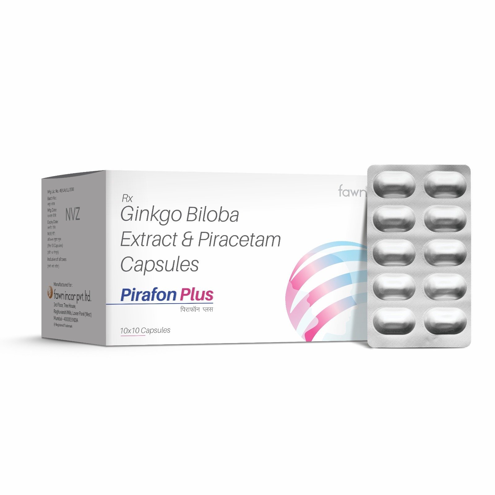 Ginkgo Biloba Extract & Piracetam Capsules - PIRAFON PLUS Tablets