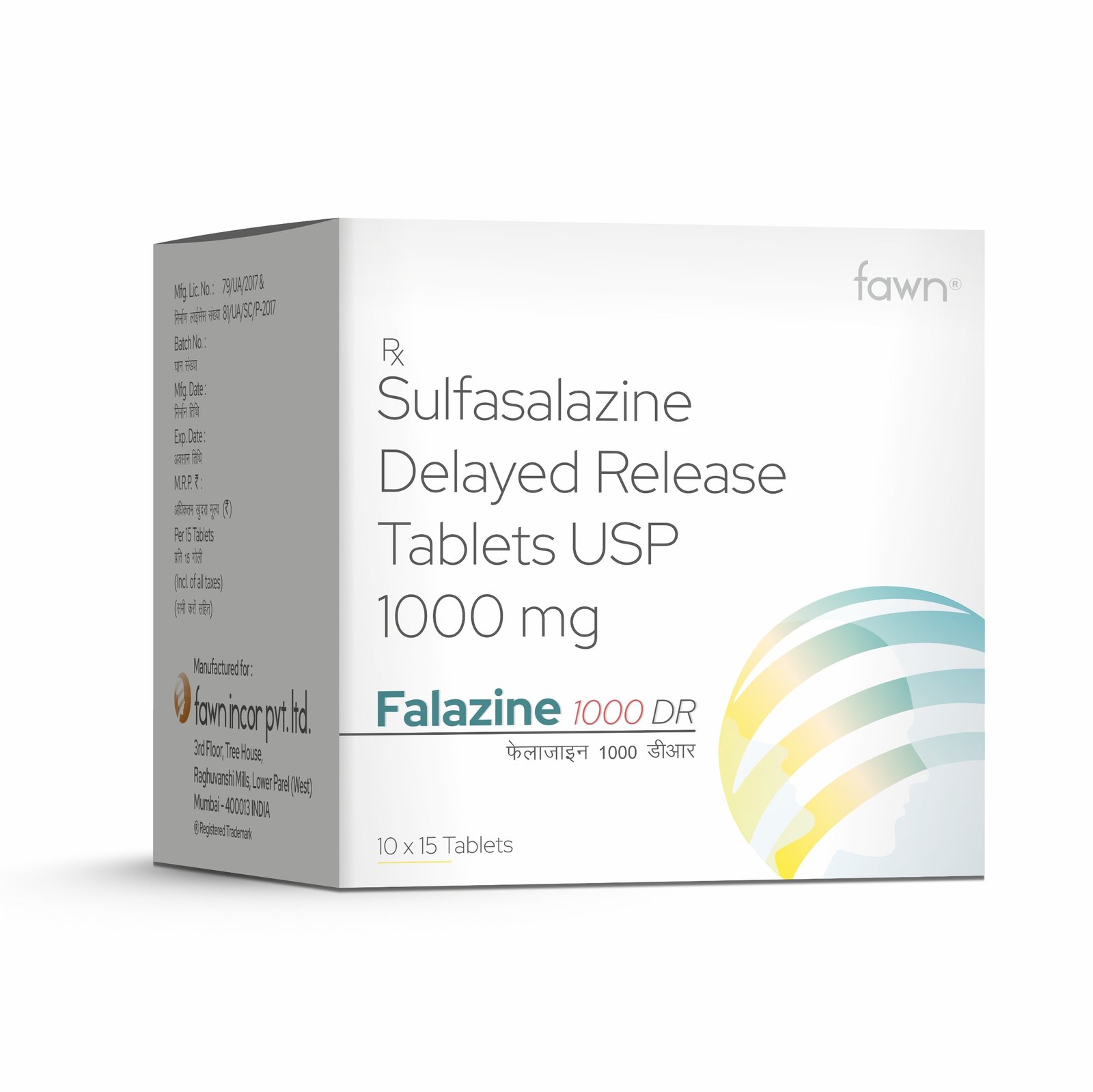 Sulfasalazine Delayed Release 1000 mg Tablets - FALAZINE 1000 DR Tablet