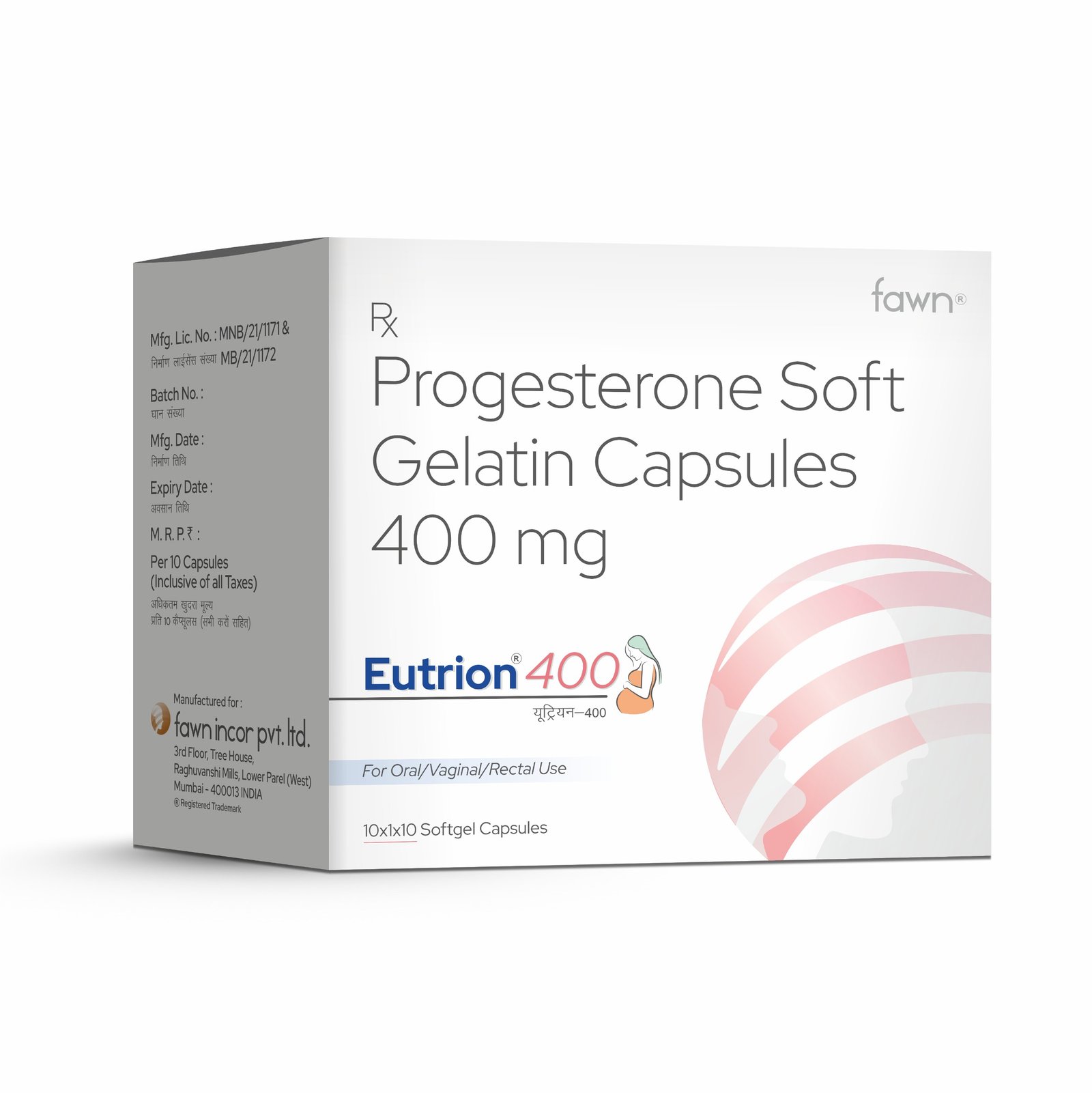 Progesterone Soft Gelatin Capsules 400 Mg - EUTRION 400 Softgel Capsules
