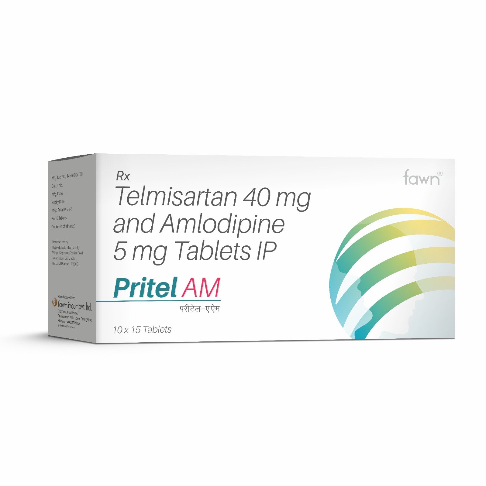 Telmisartan 40 Mg + Amlodipine 5 Mg Tablets - PRITEL AM Tablets