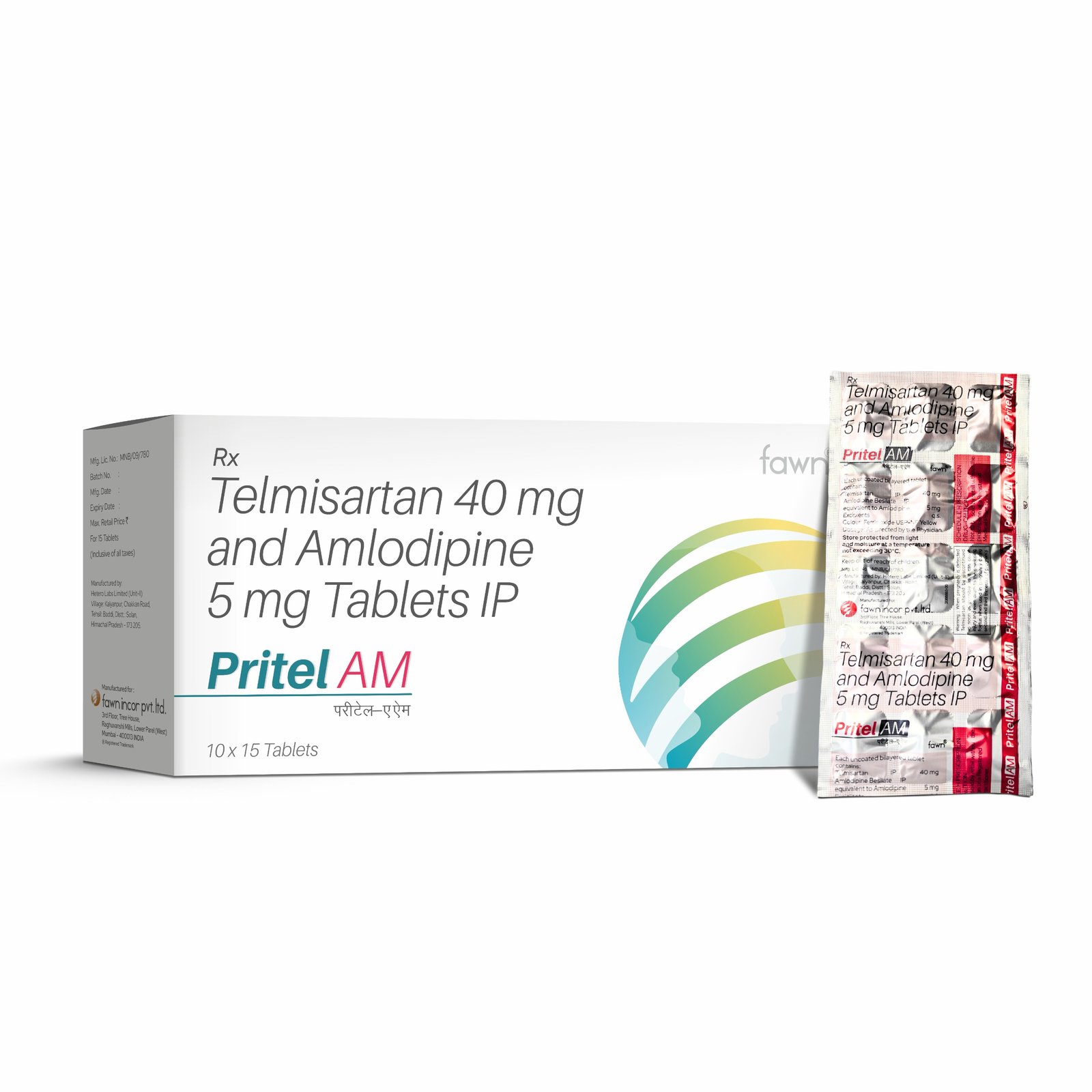 Telmisartan 40 Mg + Amlodipine 5 Mg Tablets - PRITEL AM Tablets image 2