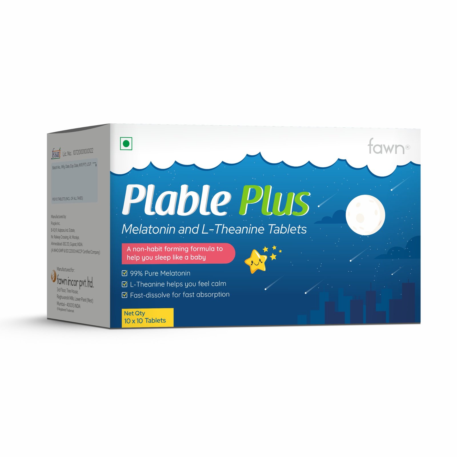 Melatonin + L-Theanine Tablets - PLABLE PLUS Tablets