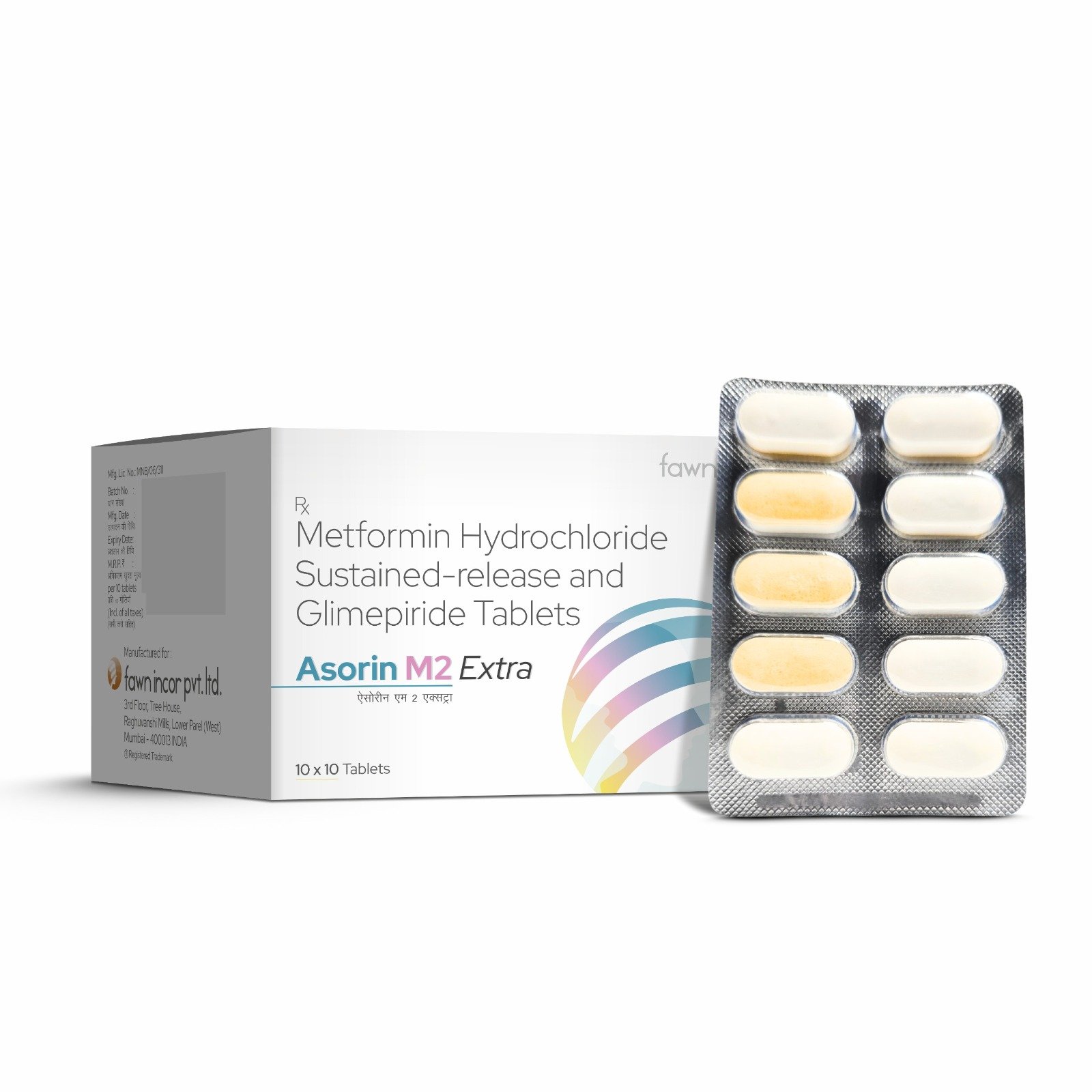 Metformin Hydrochloride Sustained Release & Glimepiride Tablets - ASORIN M2 EXTRA