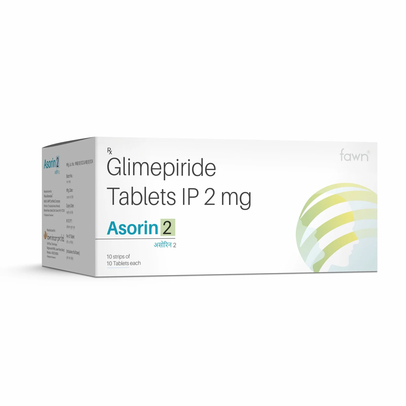 Glimepiride 2 mg Tablets IP - ASORIN 2 Tablets