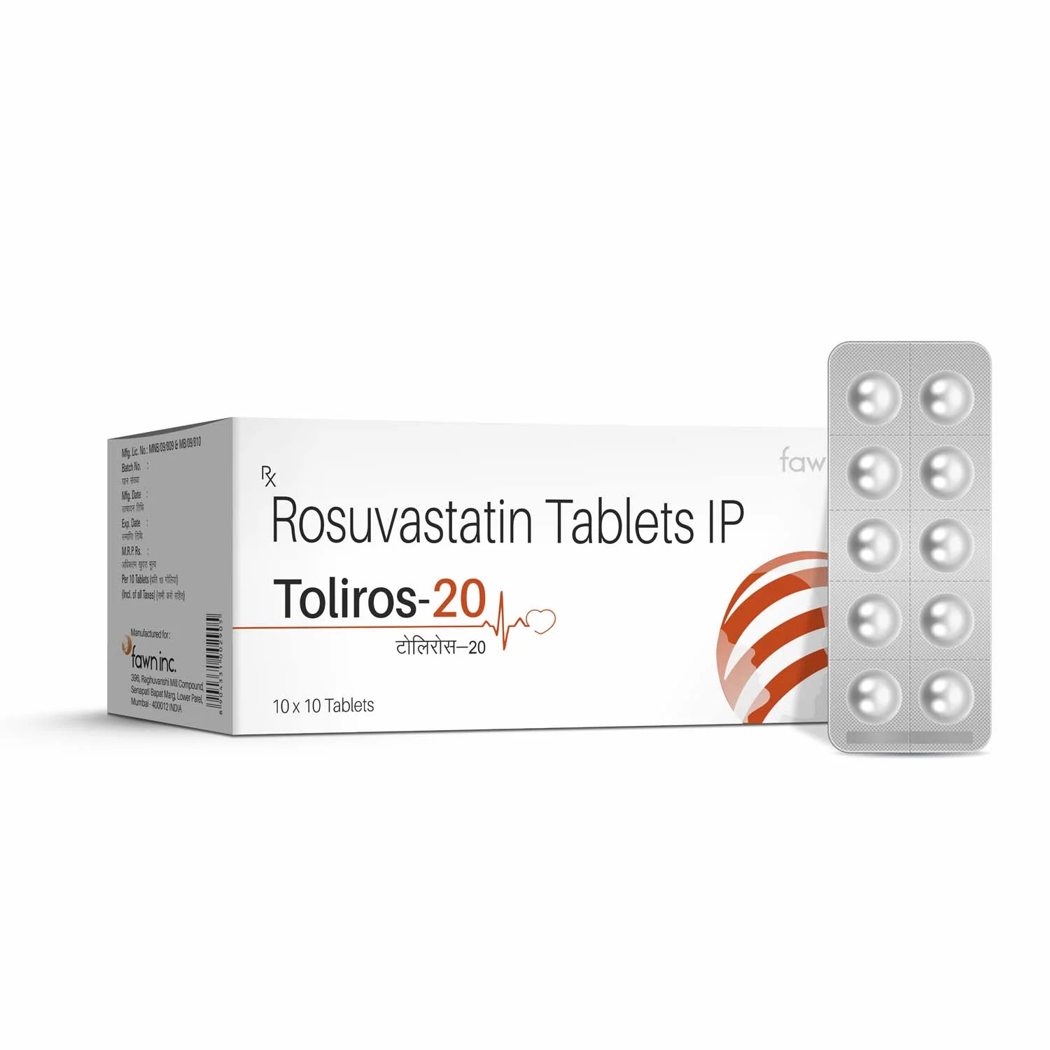 Rosuvastatin Tablets IP - TOLIROS 20