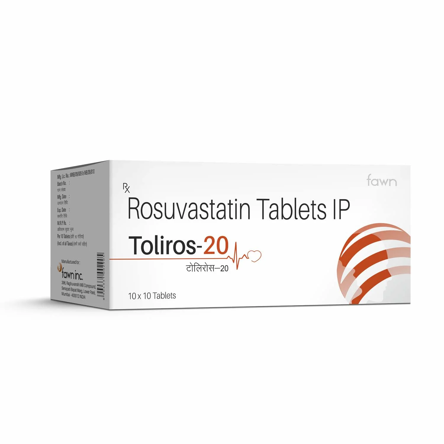 Rosuvastatin Tablets IP - TOLIROS 20