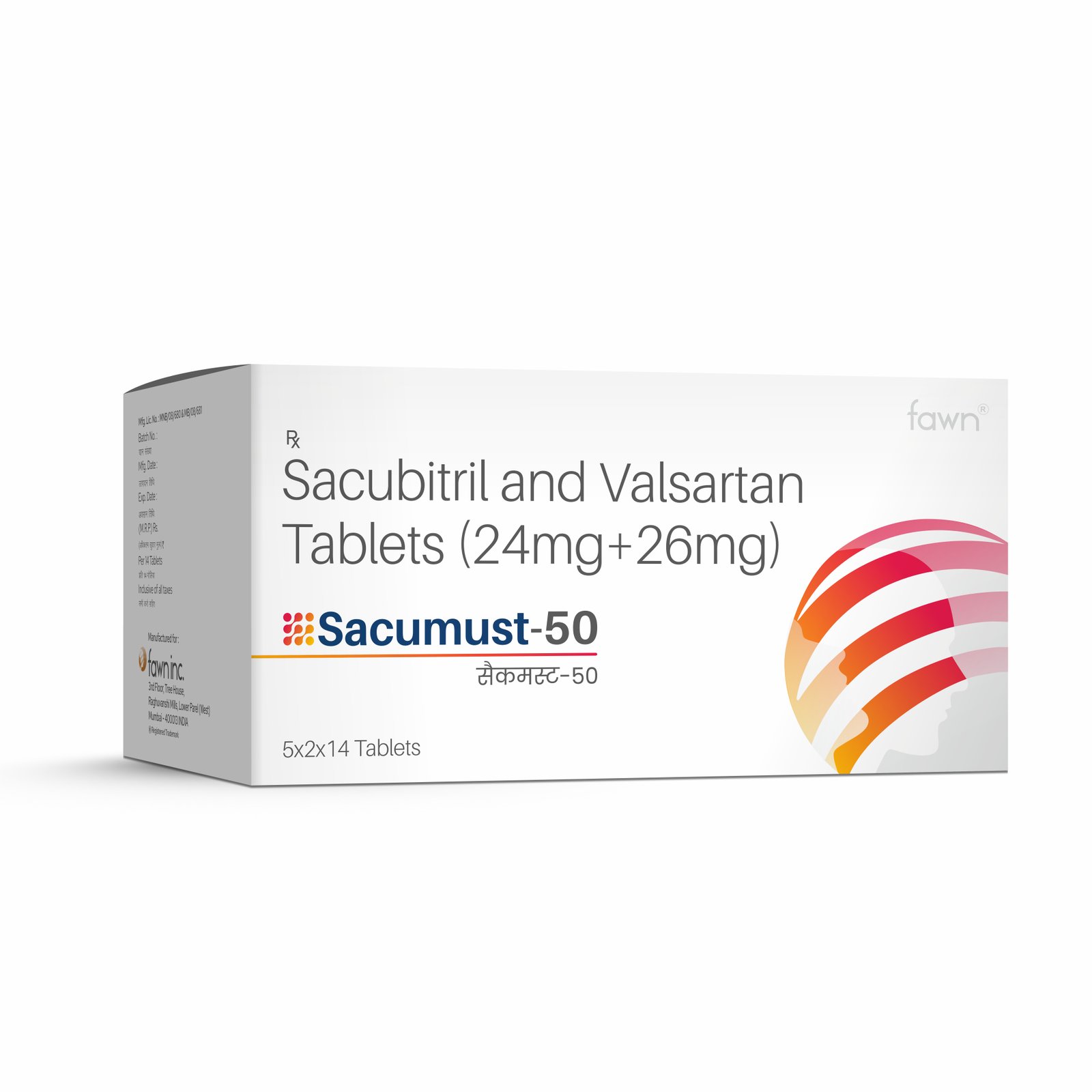Sacubitril & Valsartan Tablets - SACUMUST 50