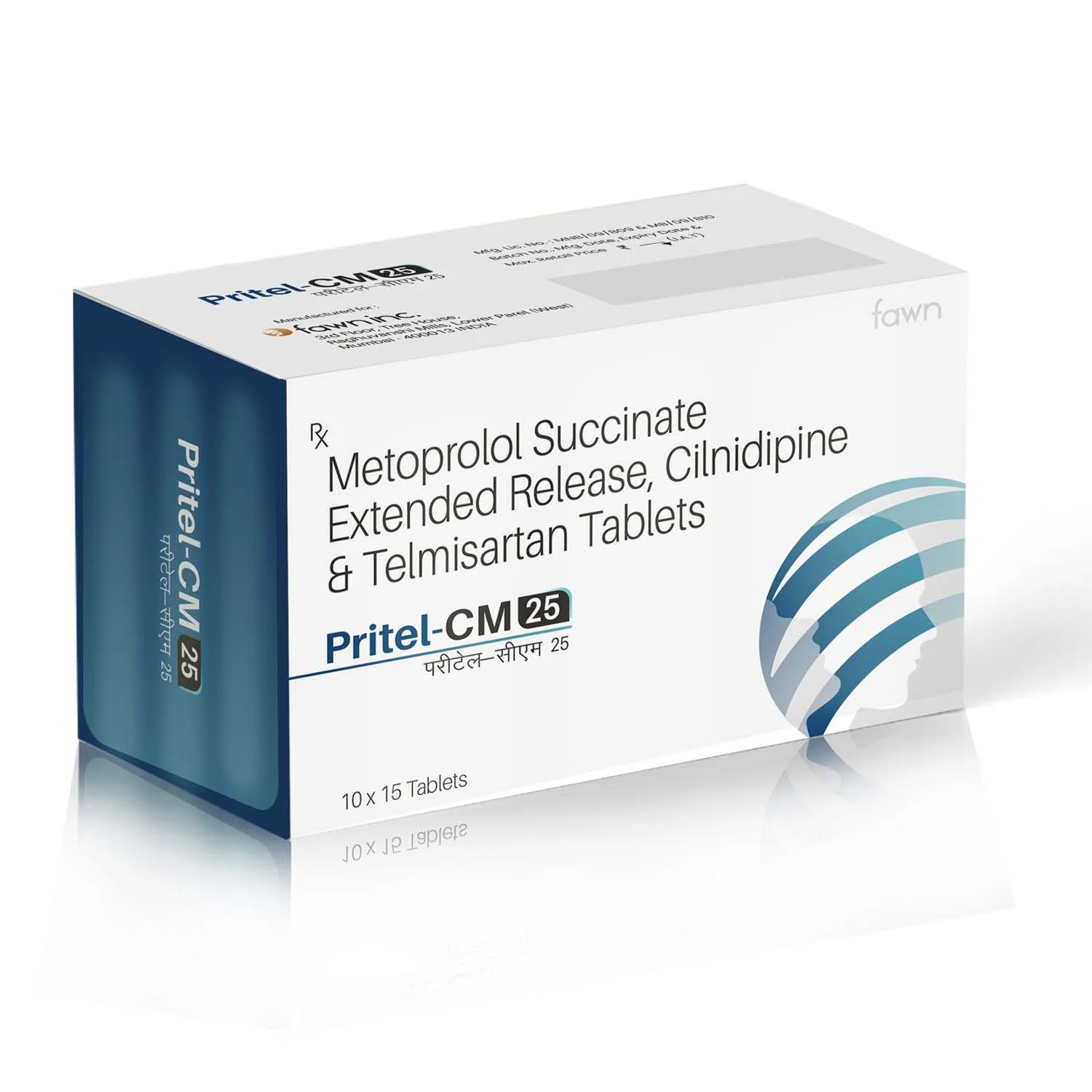 Metoprolol Succinate Extended Release, Cilnidipine & Telmisartan Tablets 25 Mg - PRITEL CM 25