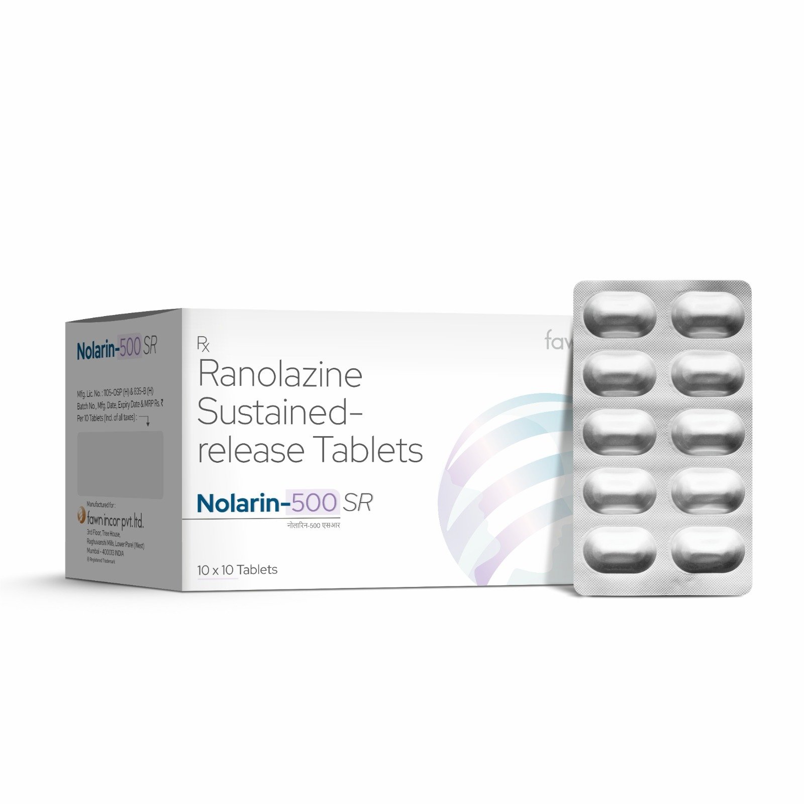 Ranolazine Sustained Release Tablets 500 Mg - NOLARIN 500 SR