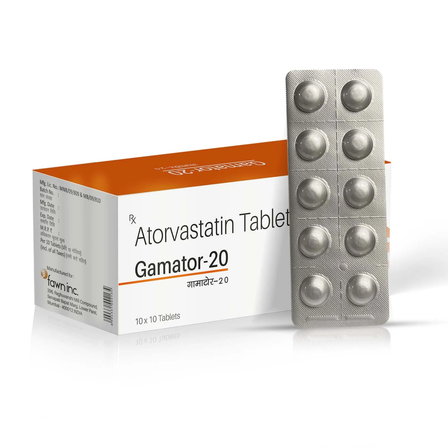 Atorvastatin Tablets IP 20 Mg - GAMATOR 20