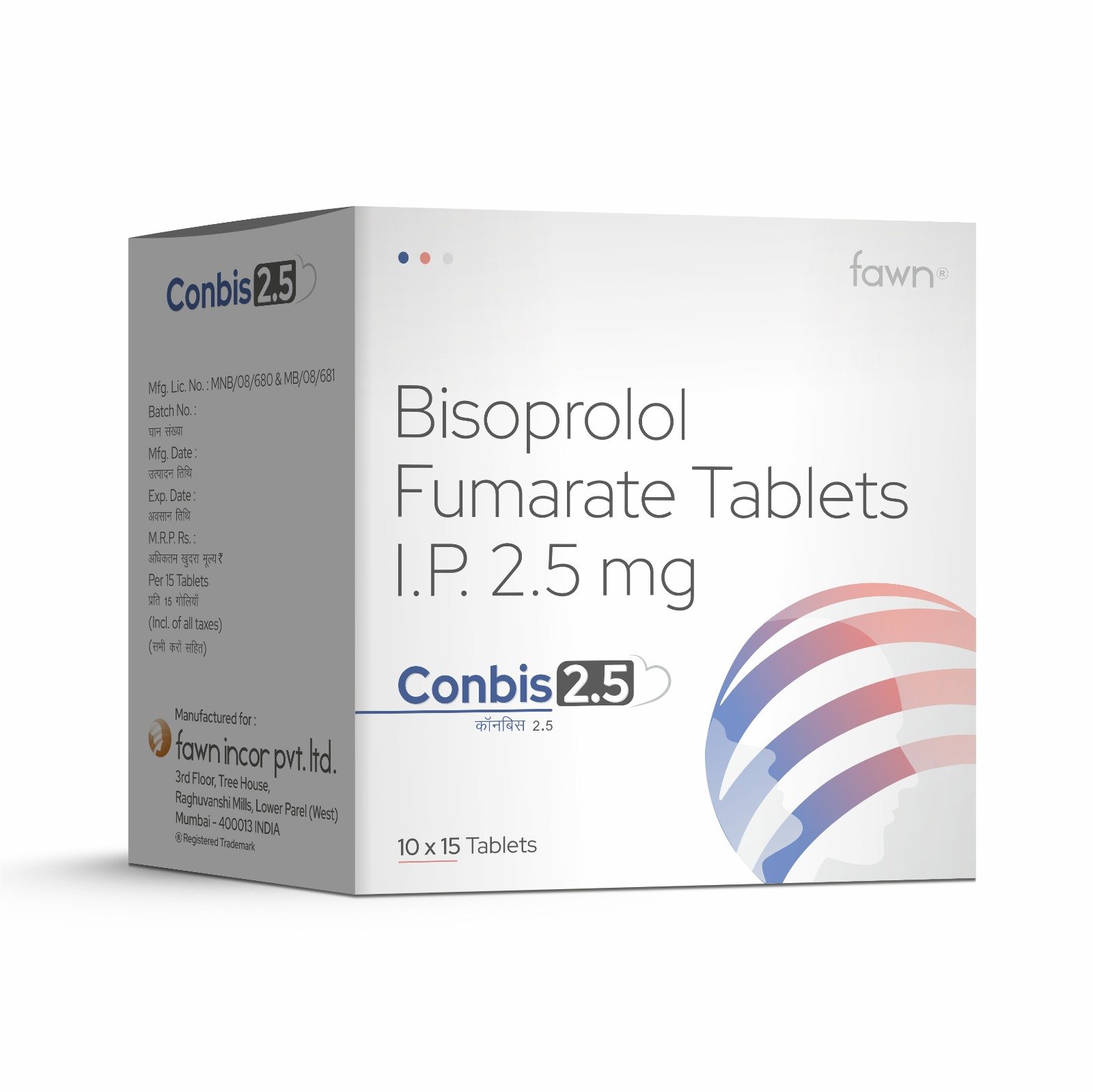 Bisoprolol Fumarate Tablets 2.5 Mg - CONBIS 2.5