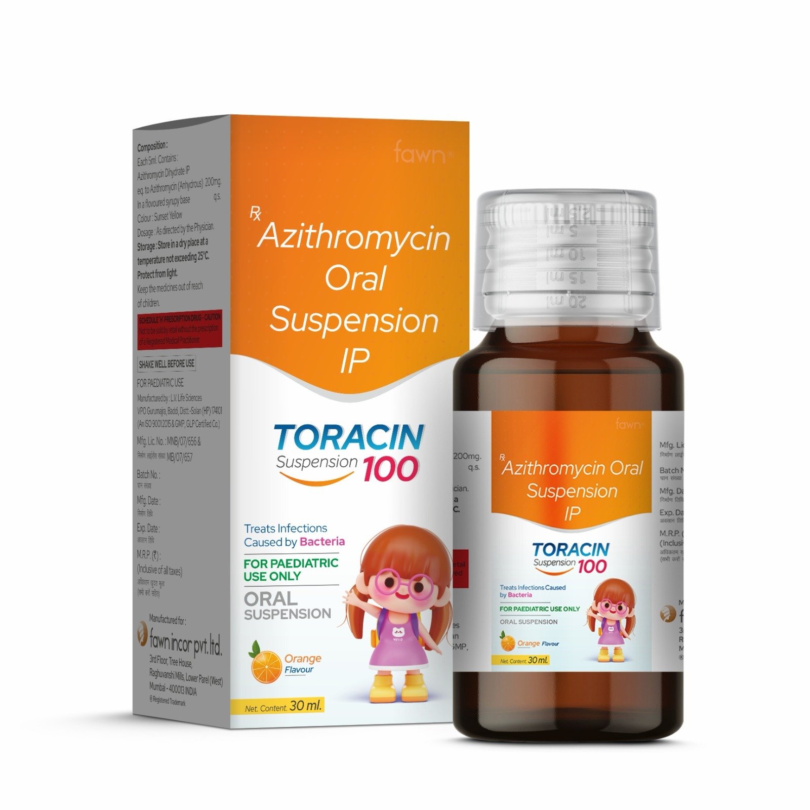 Azithromycin Oral Suspension IP 100 Mg - TORACIN 100