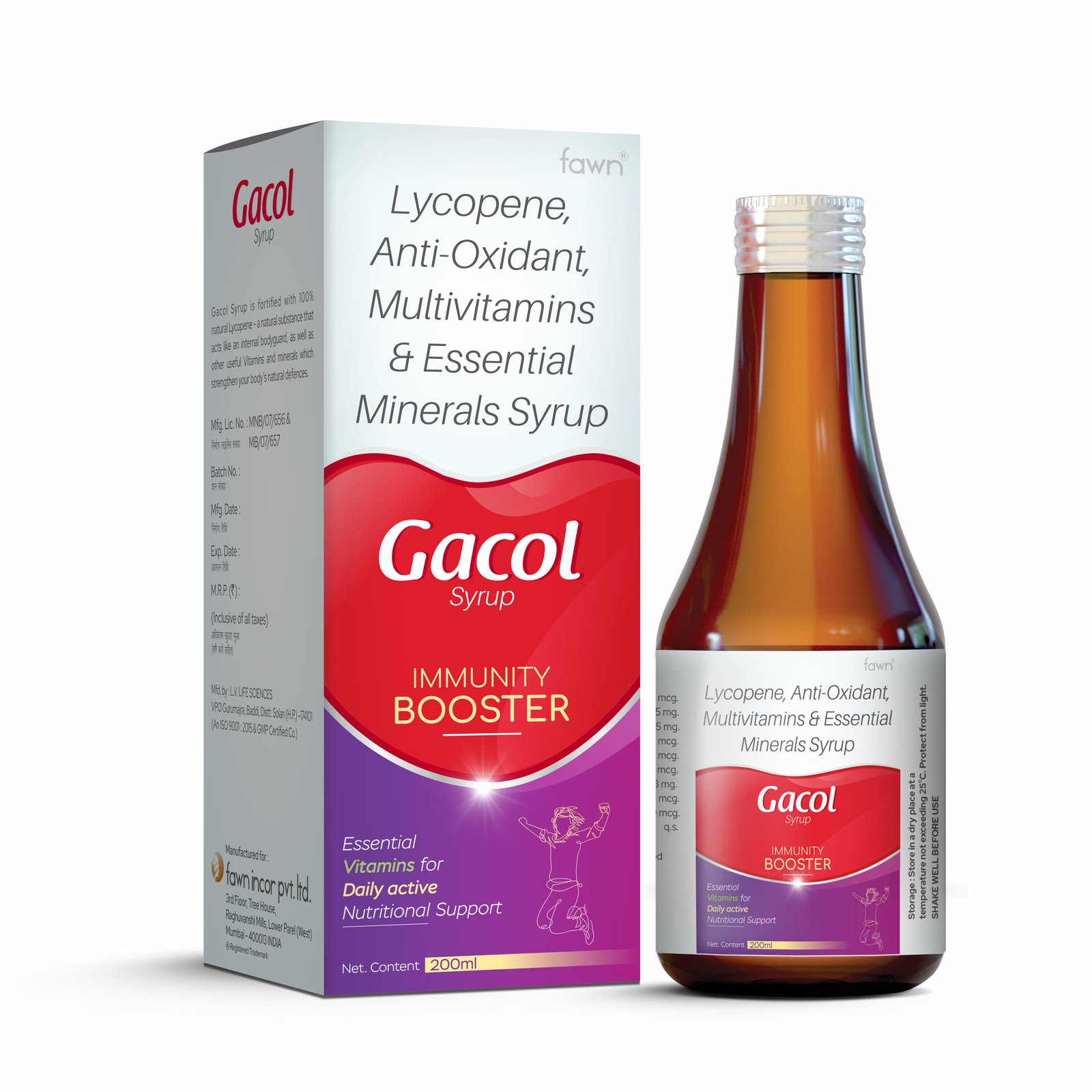 Lycopene Antioxidant Multivitamin & Essential Minerals Syrup - Gacol Syrup image 2