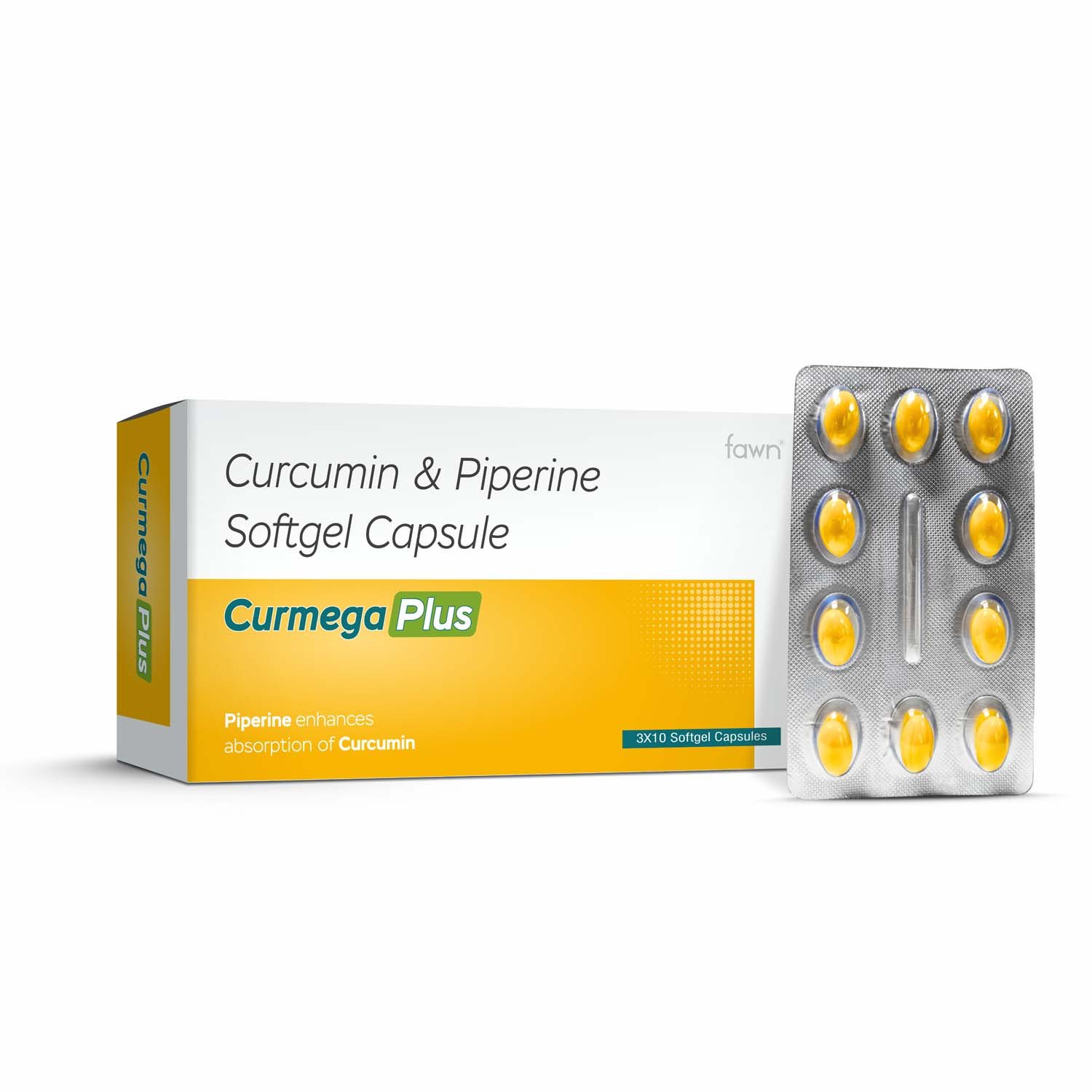 Curcumin & Piperine Soft Gelatin Capsules - CURMEGA PLUS image 2