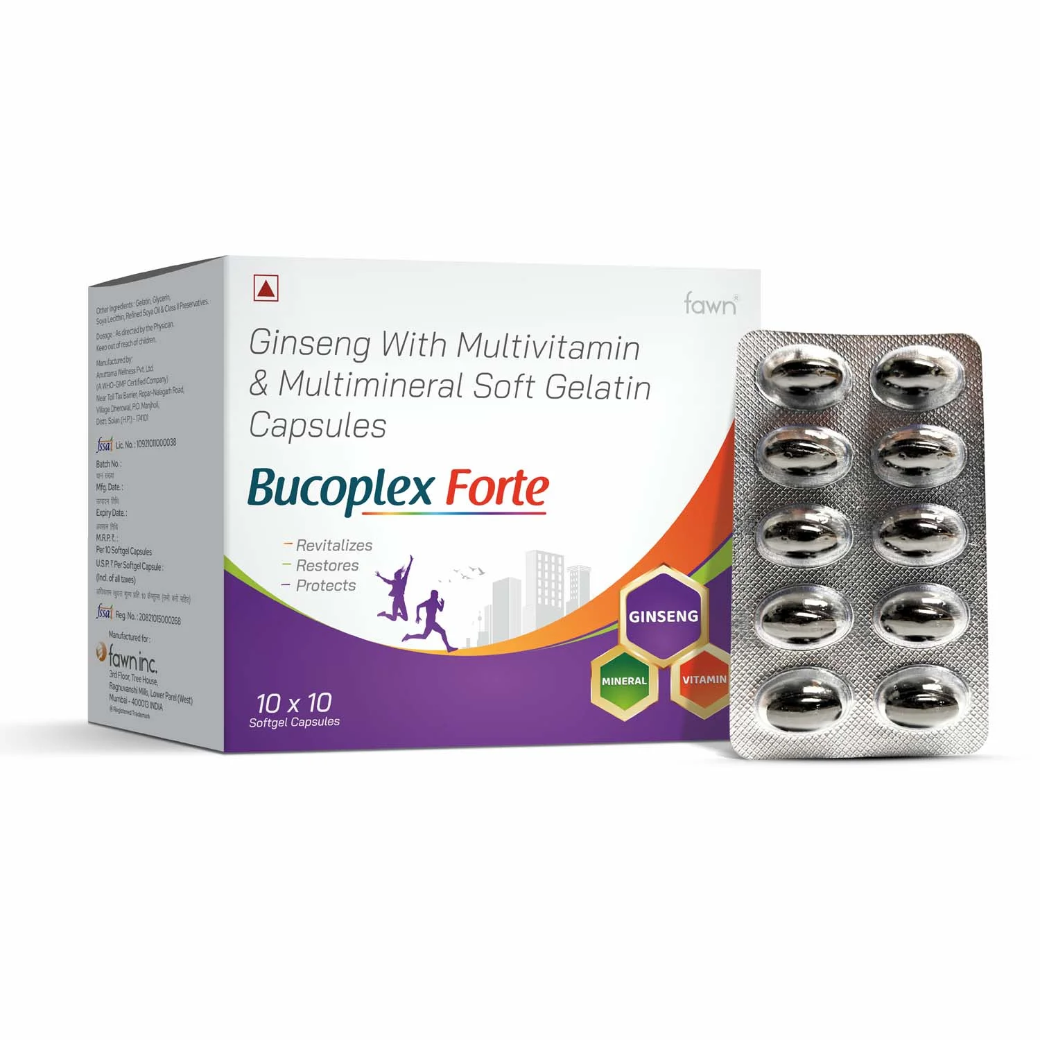 Ginseng Multivitamin & Multimineral Capsules- BUCOPLEX FORTE