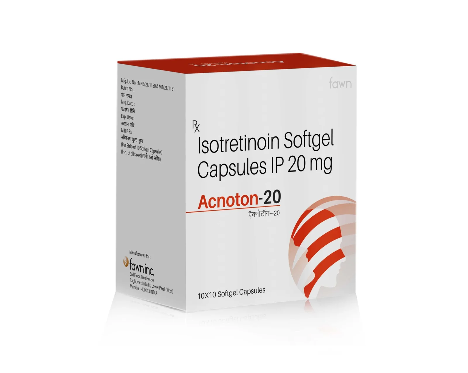 Micronized Isotretinoin Softgel Capsules - ACNOTON 20