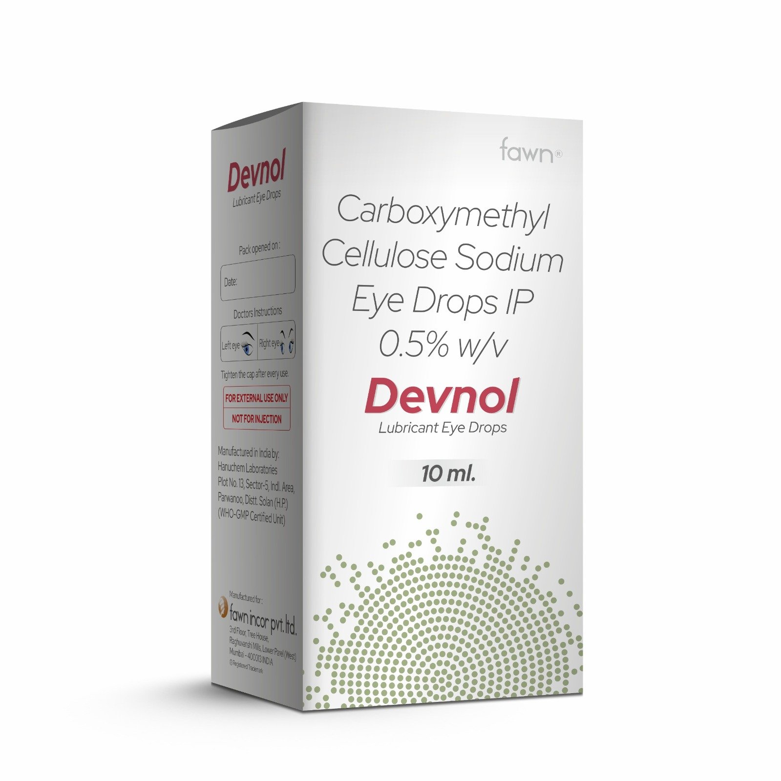 Carboxymethylcellulose Sodium Eye Drops IP 0.5% w/v - DEVNOL Eye Drop