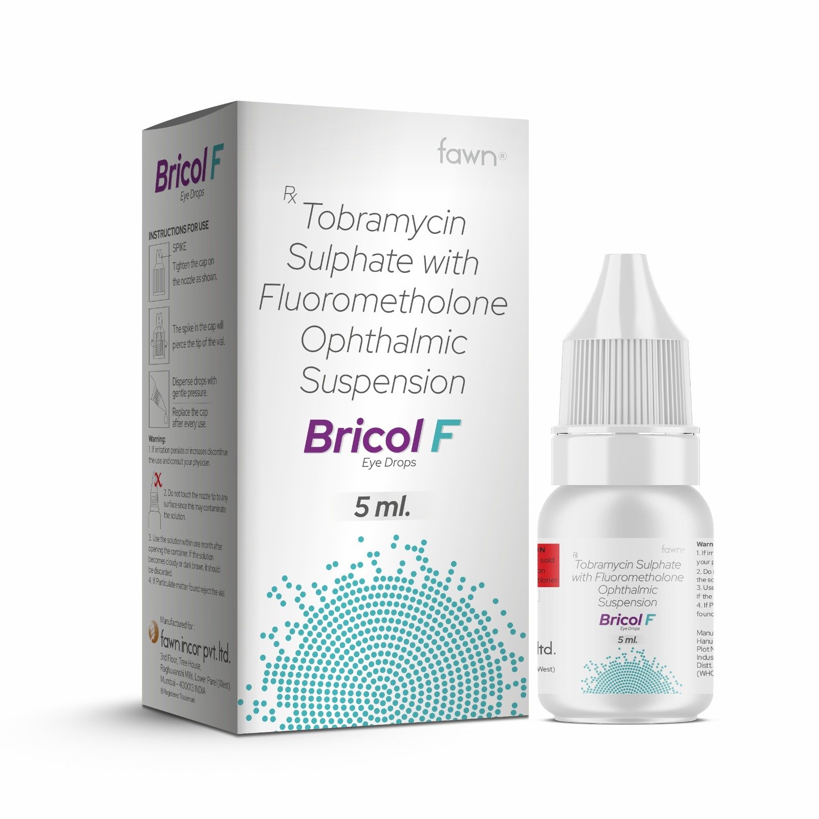 Tobramycin Sulphate with Fluorometholone Ophthalmic Suspension - BRICOL F Eye Drop