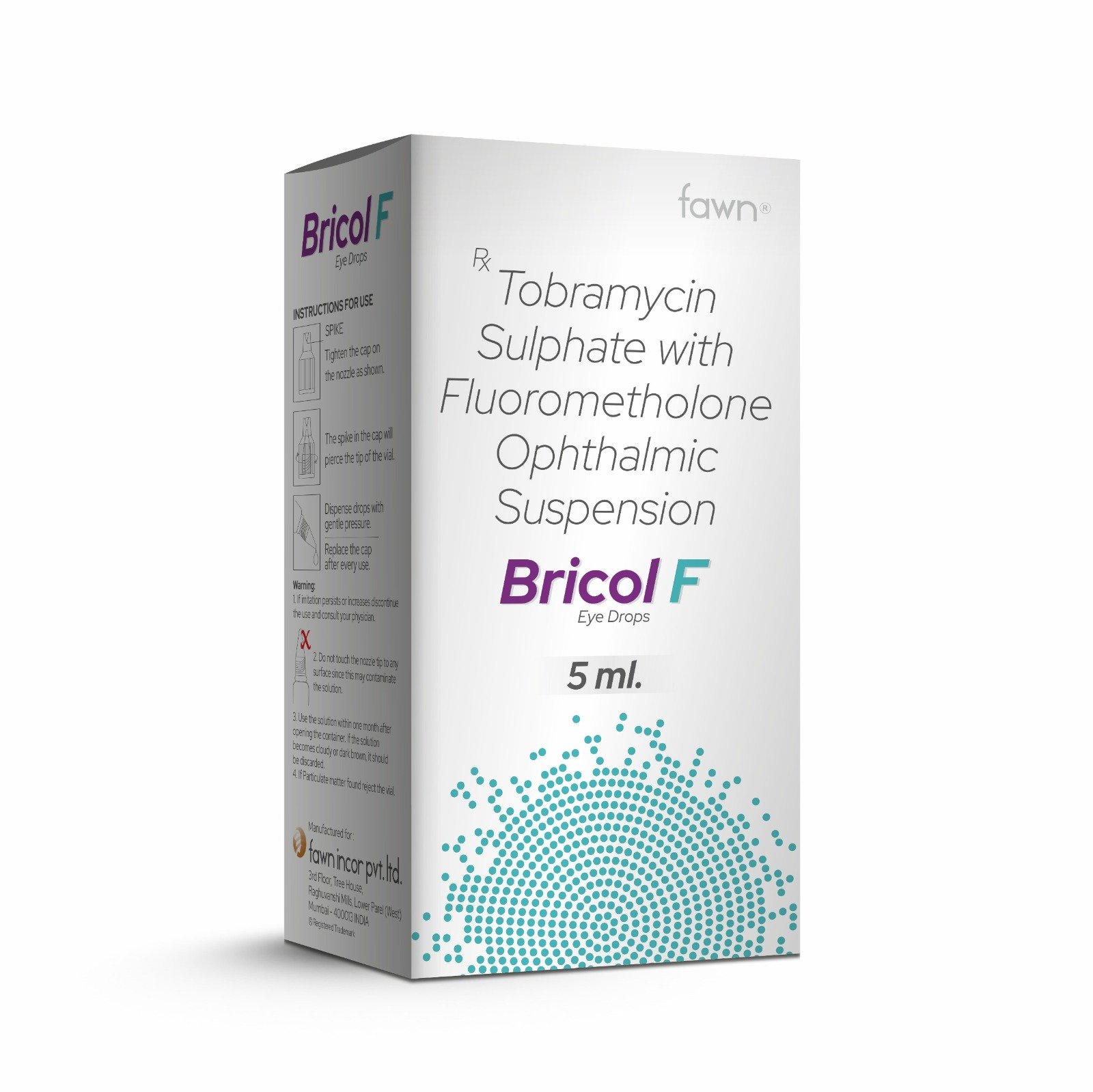 Tobramycin Sulphate with Fluorometholone Ophthalmic Suspension - BRICOL F Eye Drop