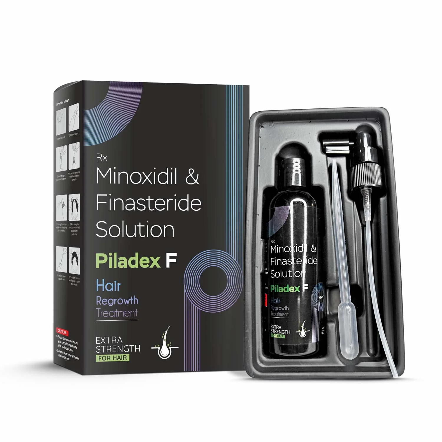 Minoxidil & Finasteride Solution - PILADEX F