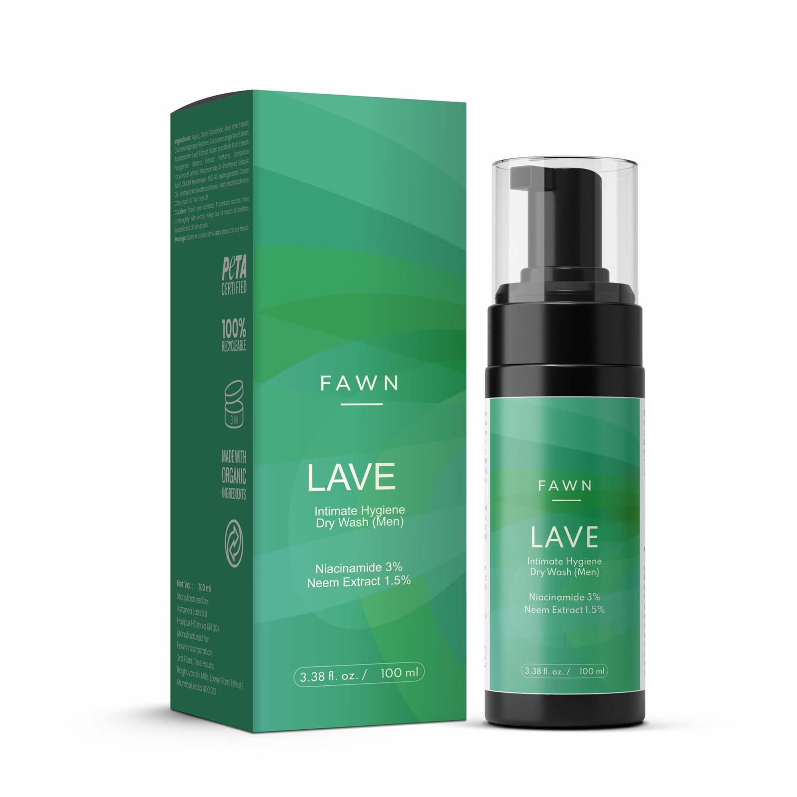 Intimate Hygiene Dry Wash for Men - LAVE Hygiene Dry Wash image 2
